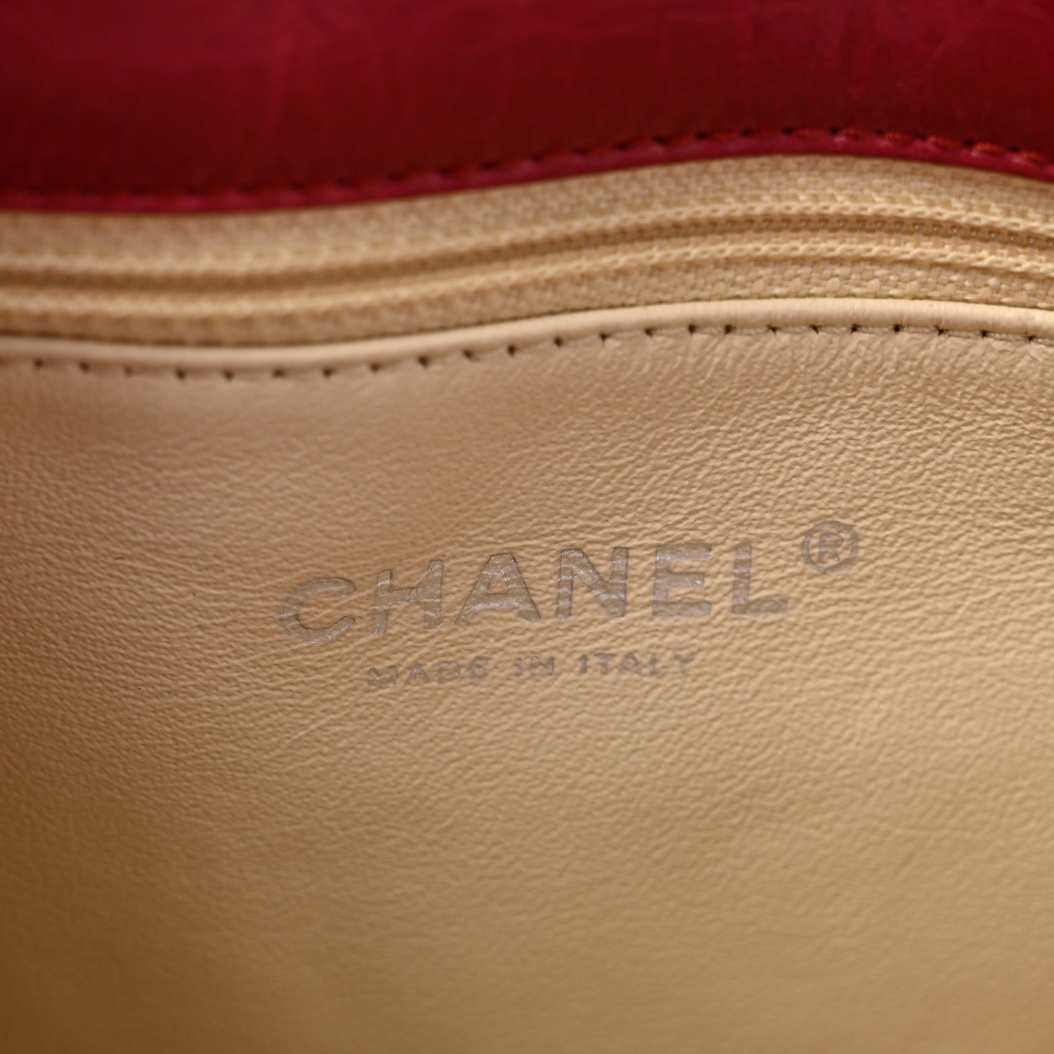 Glazed Calfskin Quilted Soft Boy Flap Red