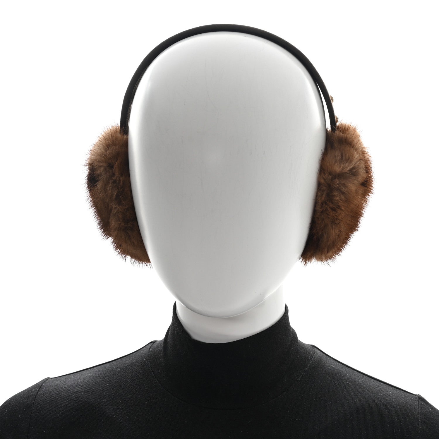 Mink Monogram Earmuffs Brown