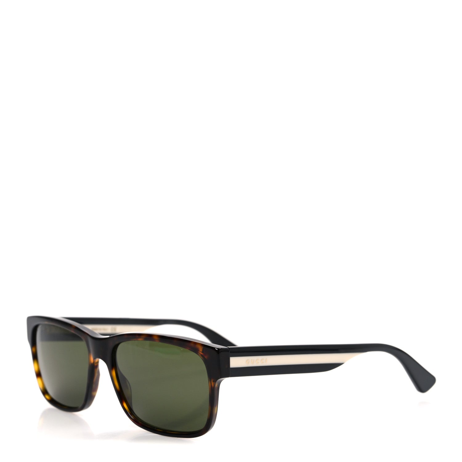 Acetate Square Frame Web Sunglasses GG0340S Havana