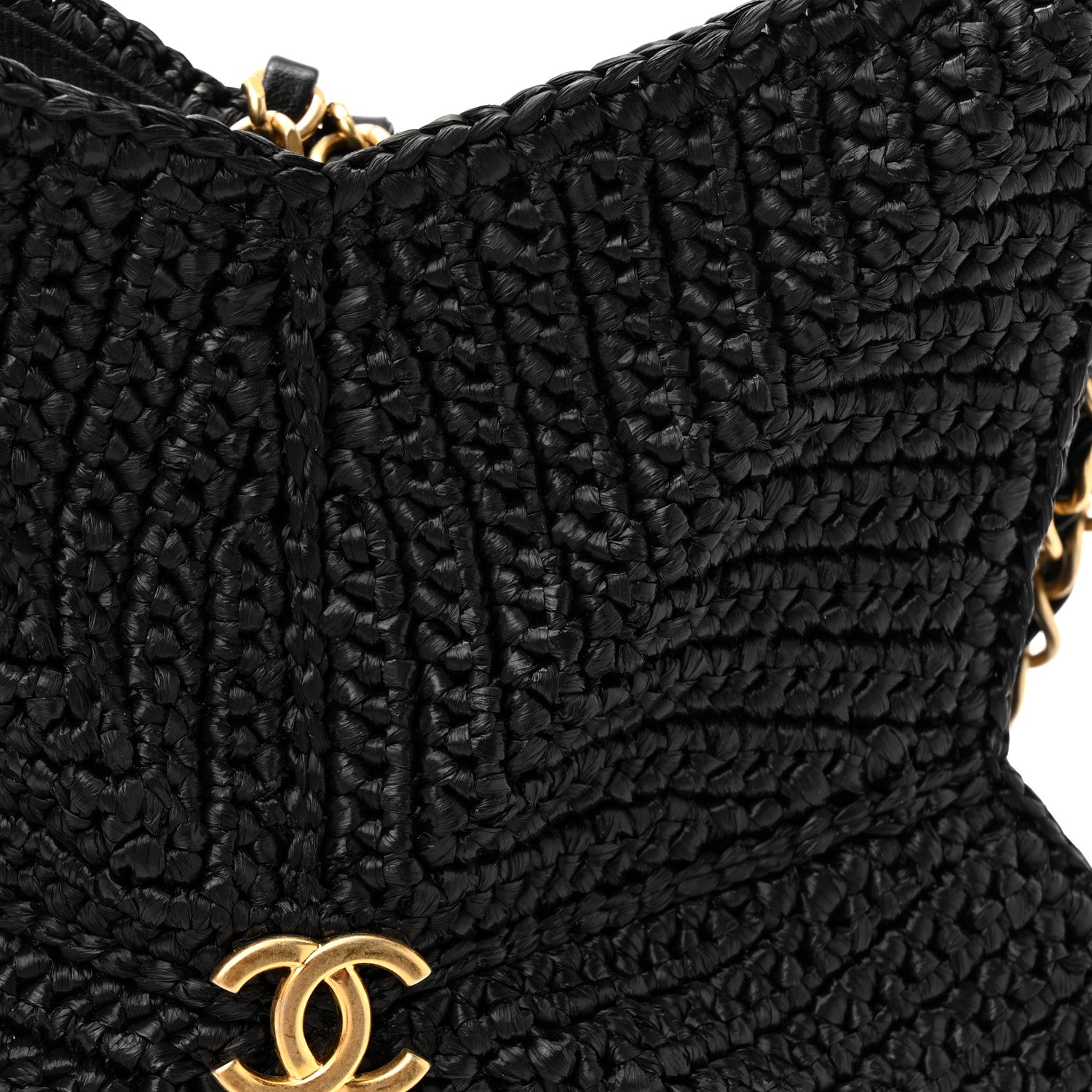 Raffia Star Coco Beach Bag Black