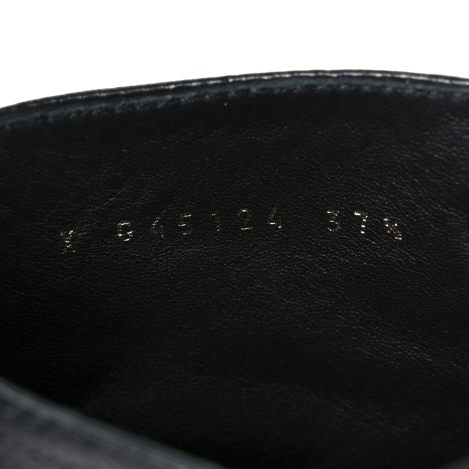 Grained Calfskin Shiny Calfskin CC Lace Up Combat Boots 37.5 Black