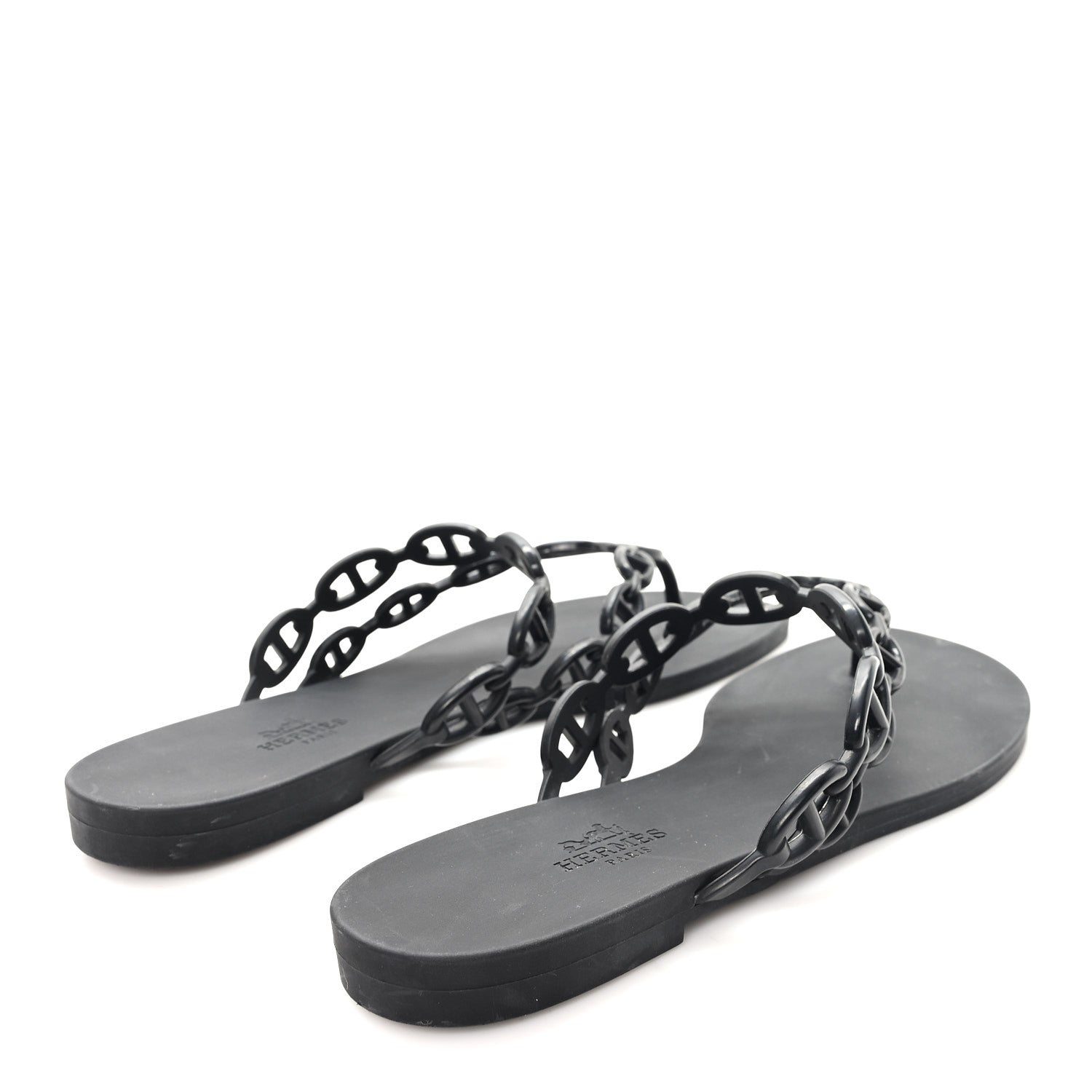 Rubber Chaine d'Ancre Island Sandals 38 Black