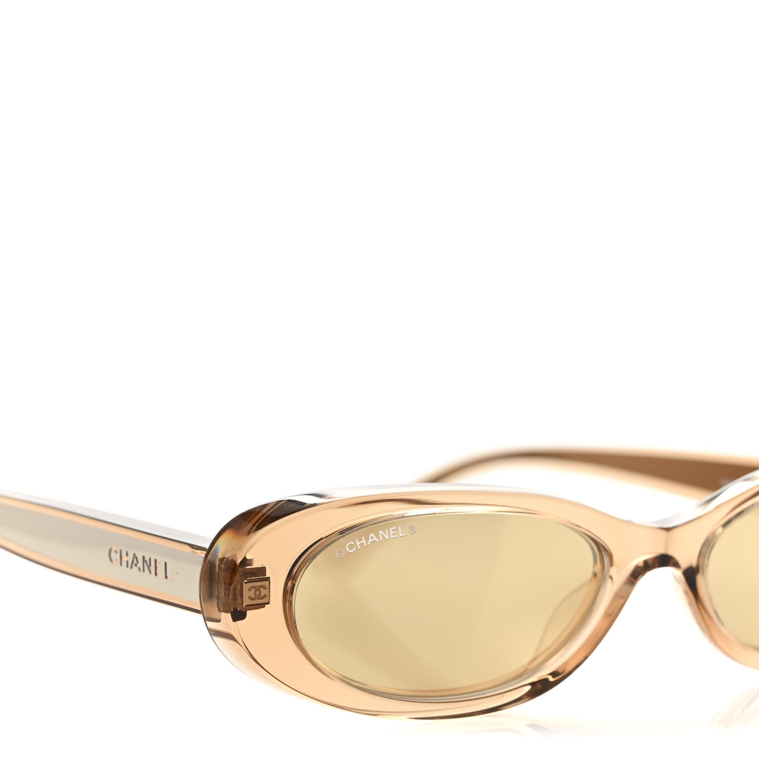 Acetate 24K Gold Mirror Oval Sunglasses 71725 Light Orange