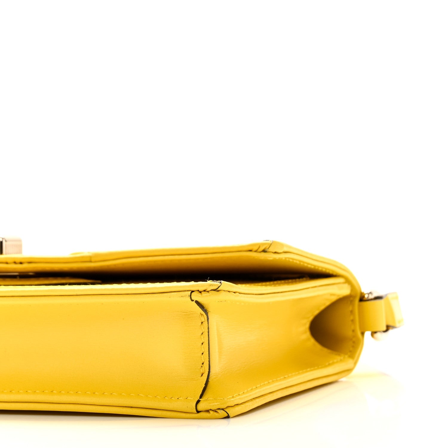 GG Monogram Textured Dollar Calfskin Mini Luce Shoulder Bag Yellow