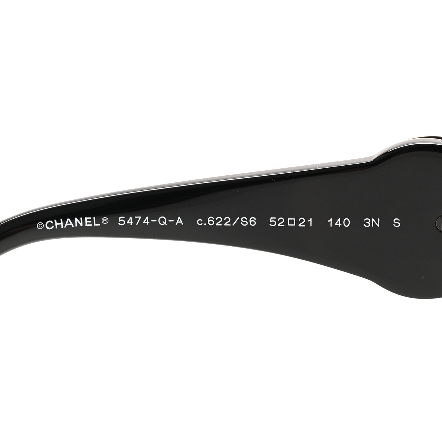 Acetate Calfskin Square Sunglasses 5474-Q-A Black