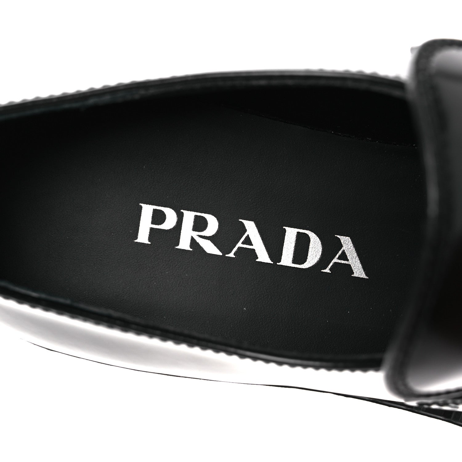 Spazzolato Metal Triangle Logo 50mm Loafers 36 Black