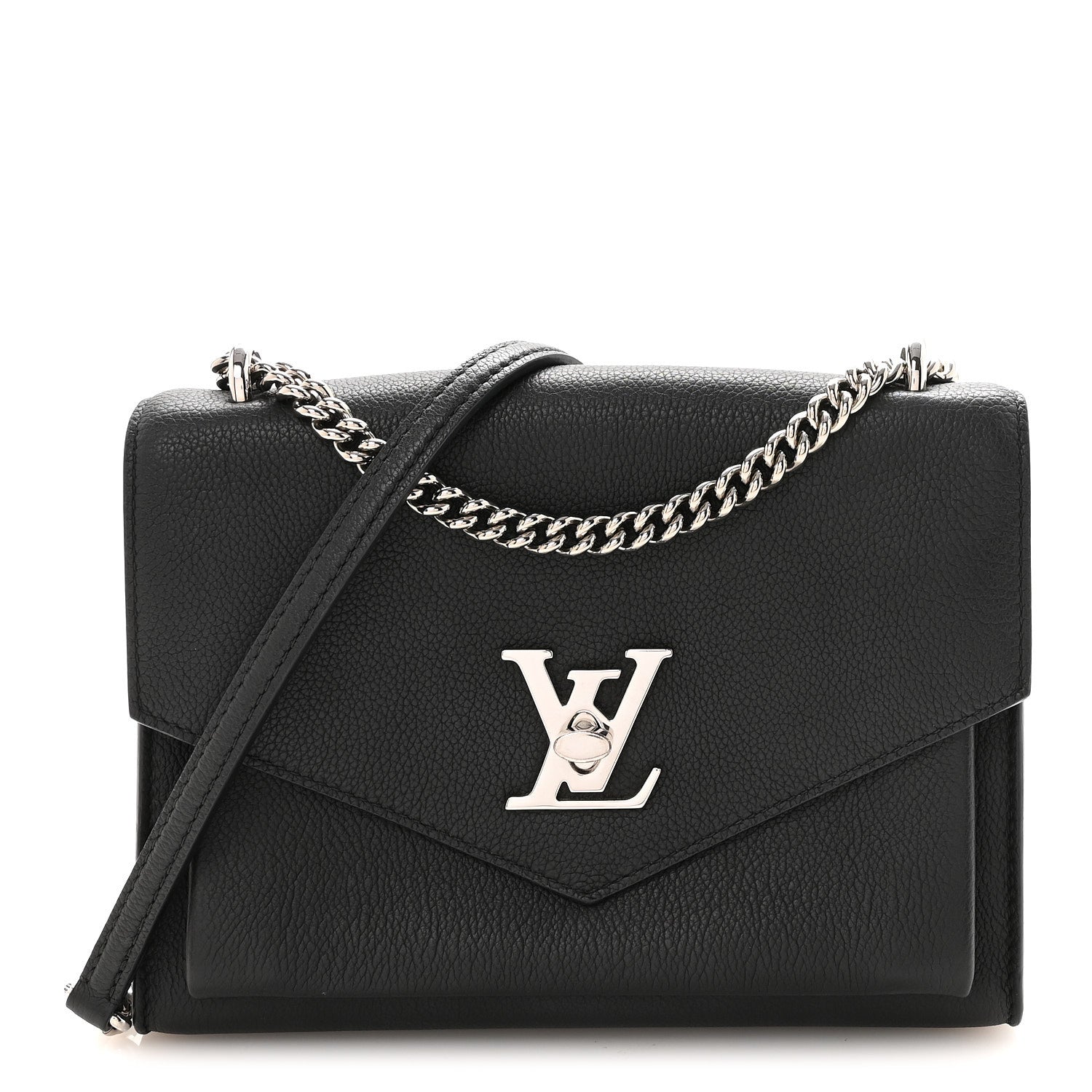 Soft Calfskin My Lockme Chain Bag BB Black