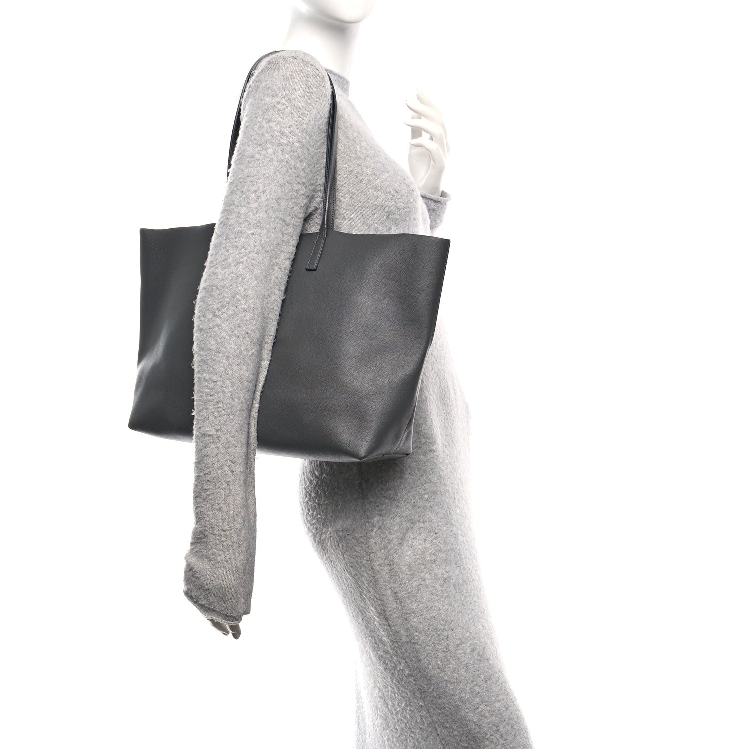 Calfskin Large Shopping Tote Earth