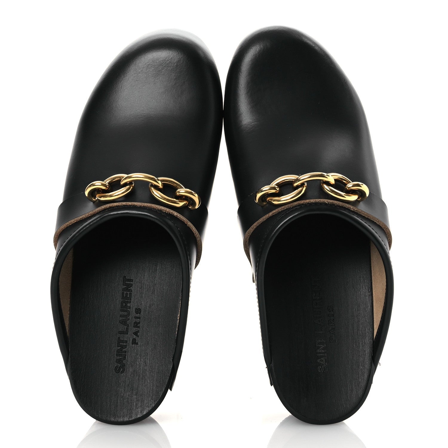 Smooth Calfskin Le Maillon Clogs 39.5 Black