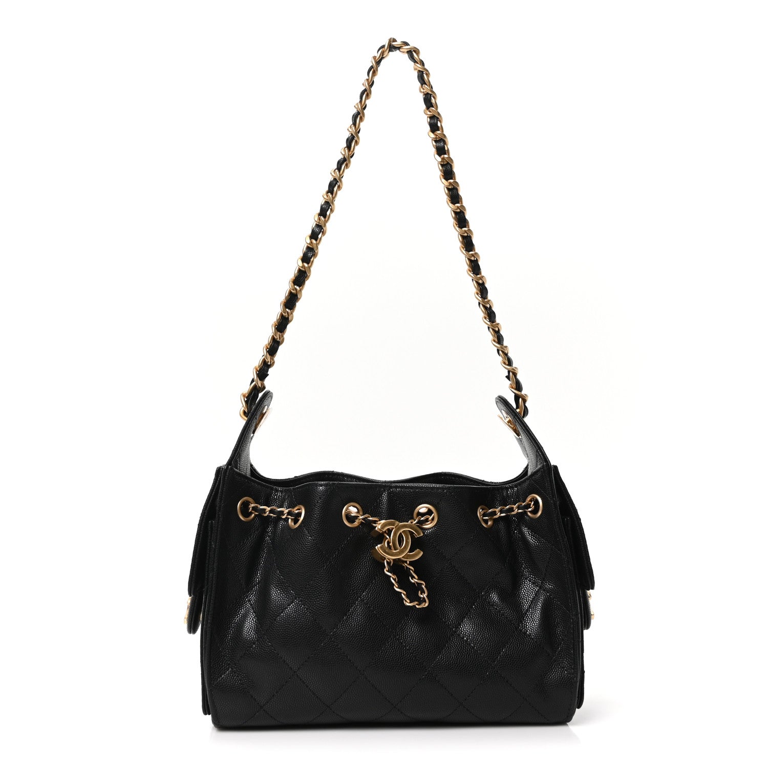 Caviar Quilted Mini Chanel 25 Handbag Black