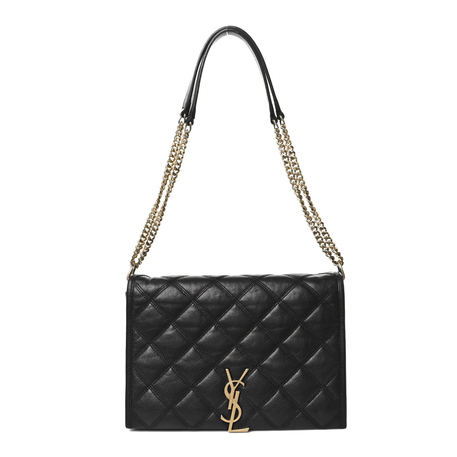 Lambskin Quilted Mini Becky Chain Bag Black