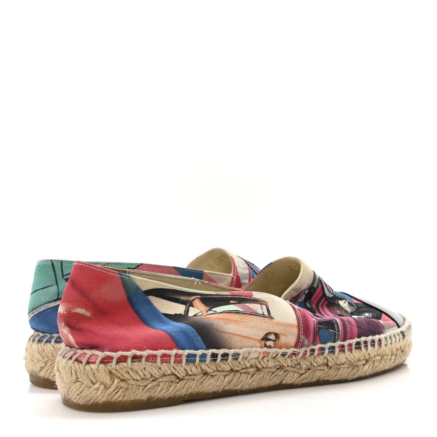 Fabric Patent CC Espadrilles 40 Multicolor Black