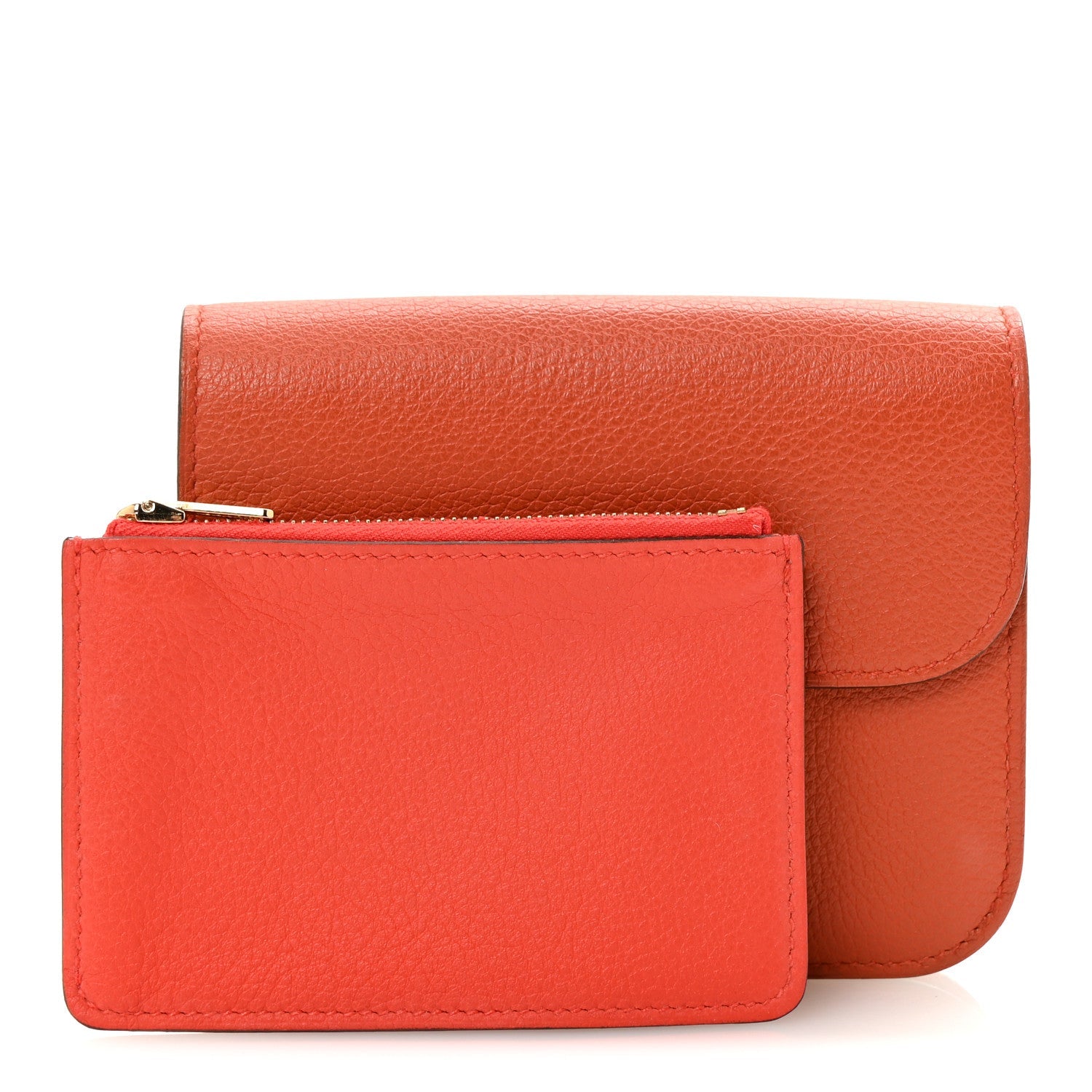 Evercolor Bi-Color Constance Slim Wallet Terre Battue Capucine
