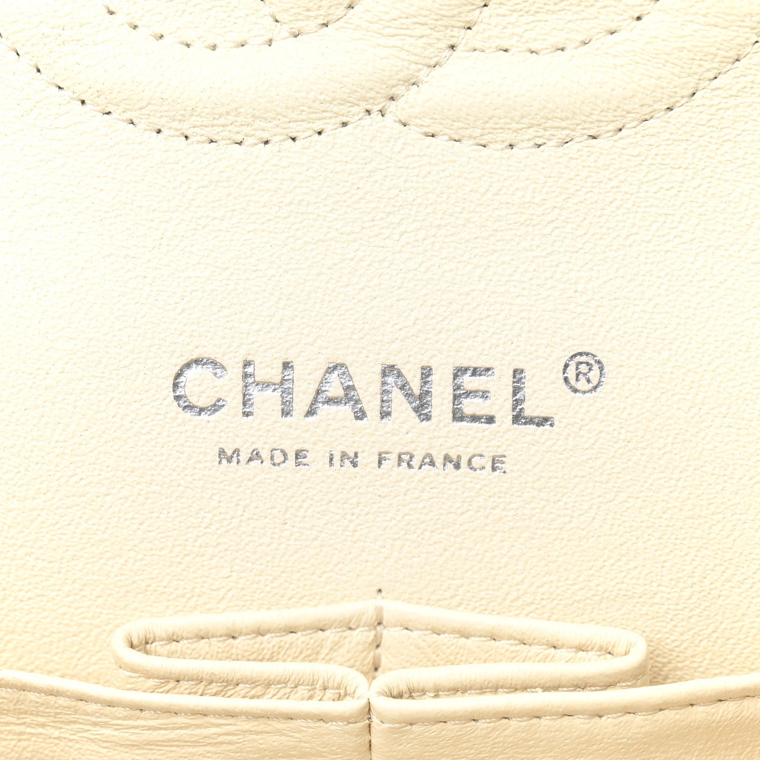 Iridescent Caviar Quilted Medium Double Flap White