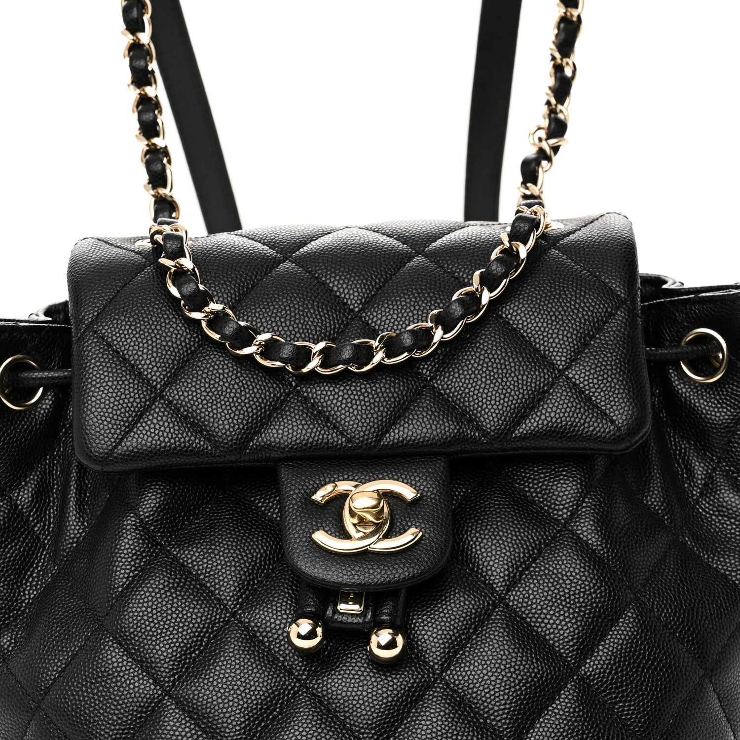 Caviar Quilted Mini Urban Spirit Backpack Black