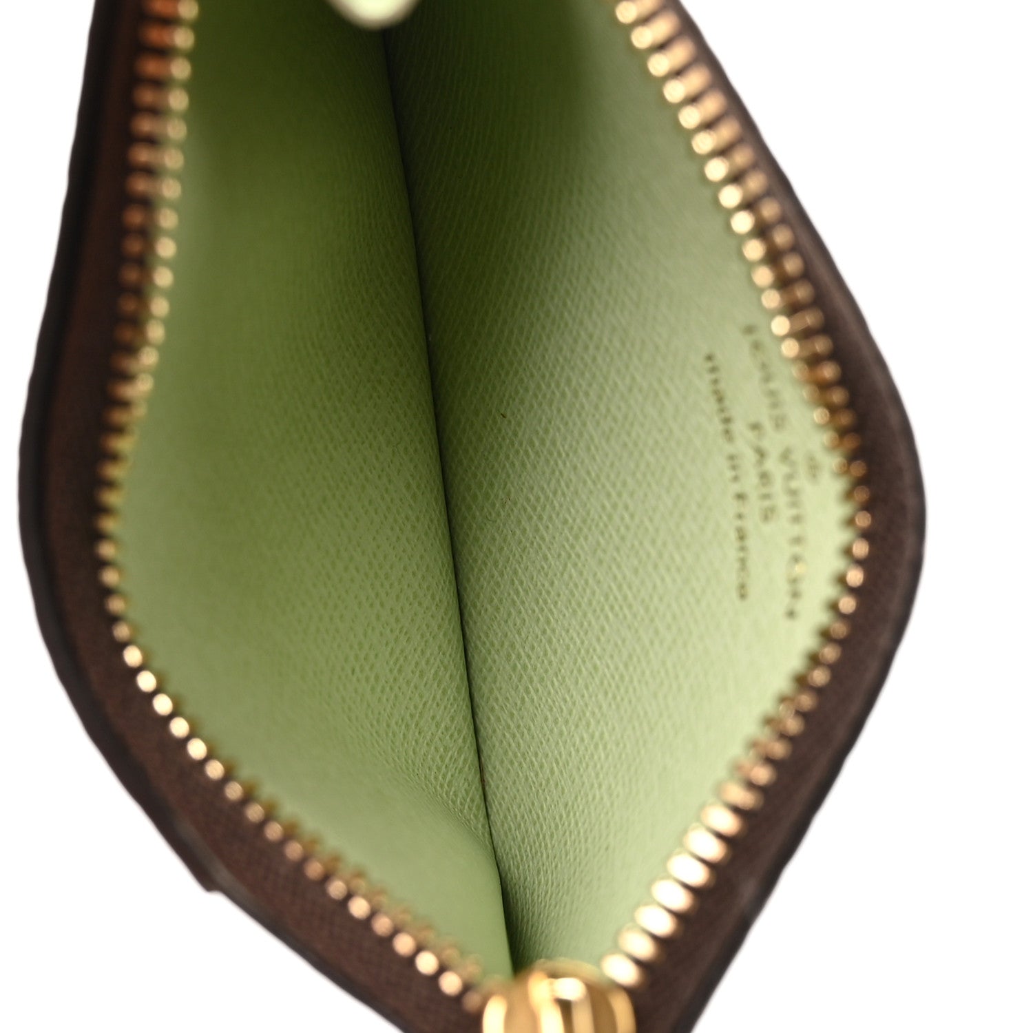 Monogram Coin Card Holder Light Green