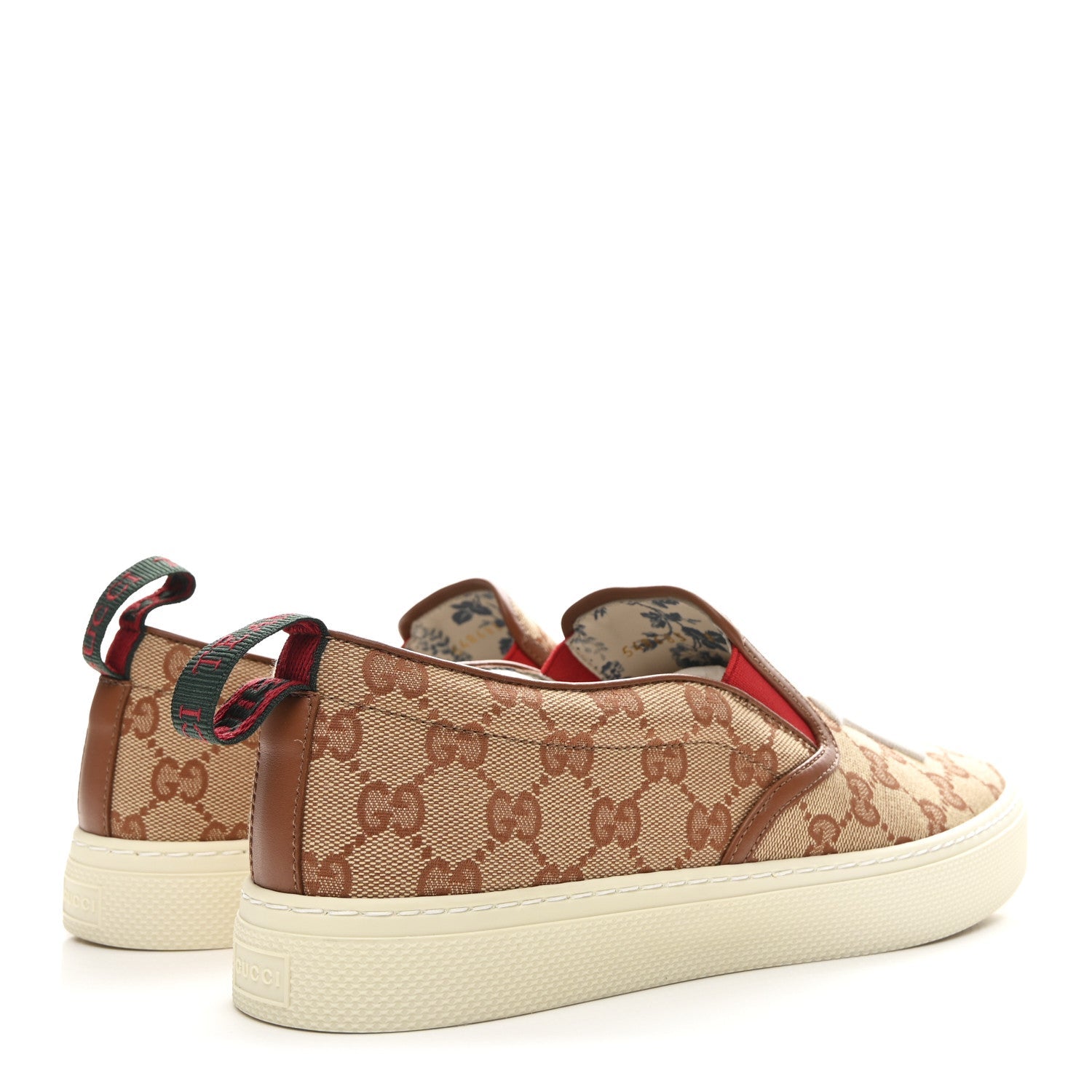 X MLB GG Monogram NY Yankees Embroidered Mens Slip On Sneakers 8 Beige Ruggine Rust