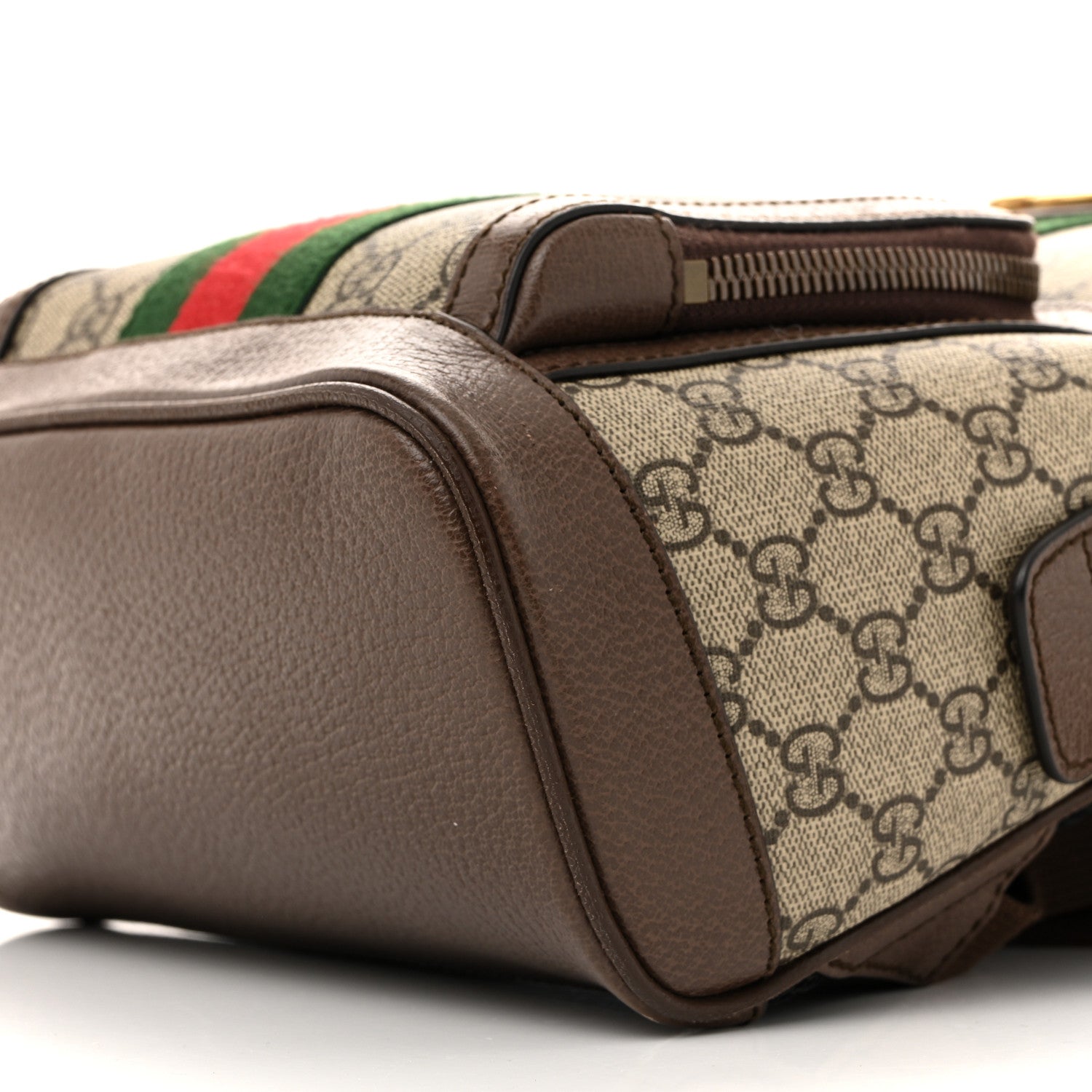 GG Supreme Monogram Calfskin Web Small Ophidia Day BackpacK Beige Ebony New Acero