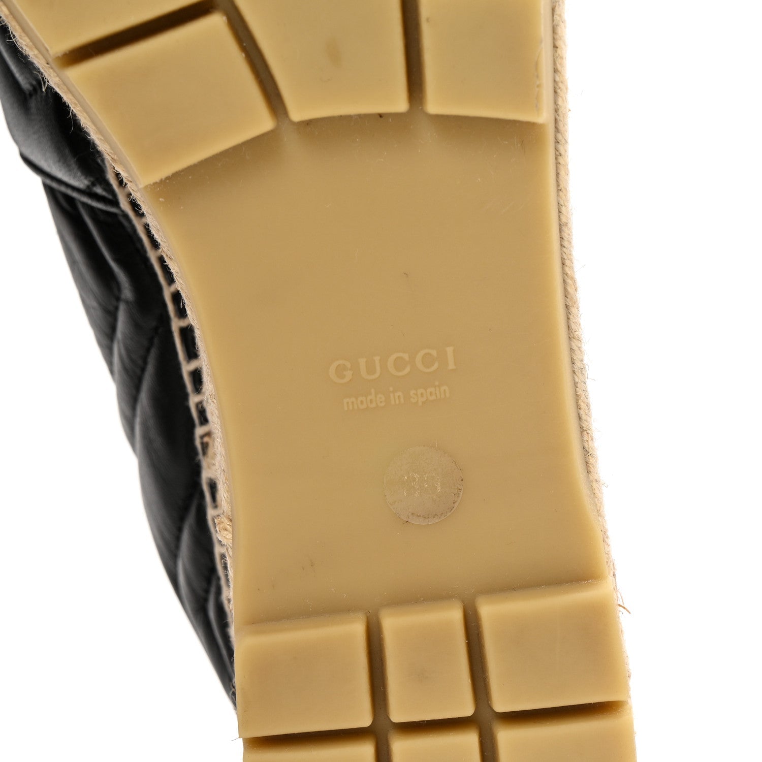 Nappa Matelasse GG Marmont Platform Espadrilles 39 Black