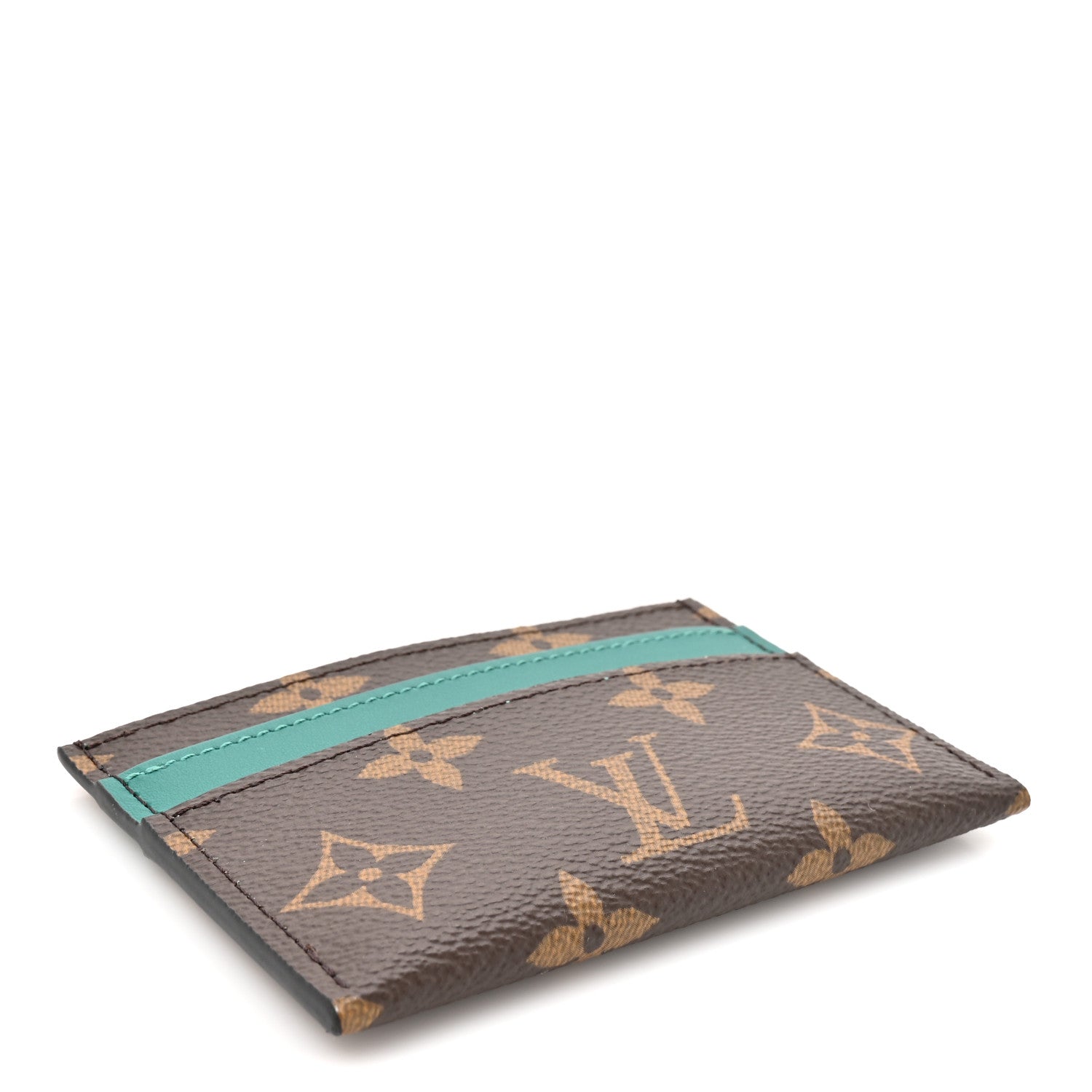 Monogram Macassar Double Card Holder Borneo Green