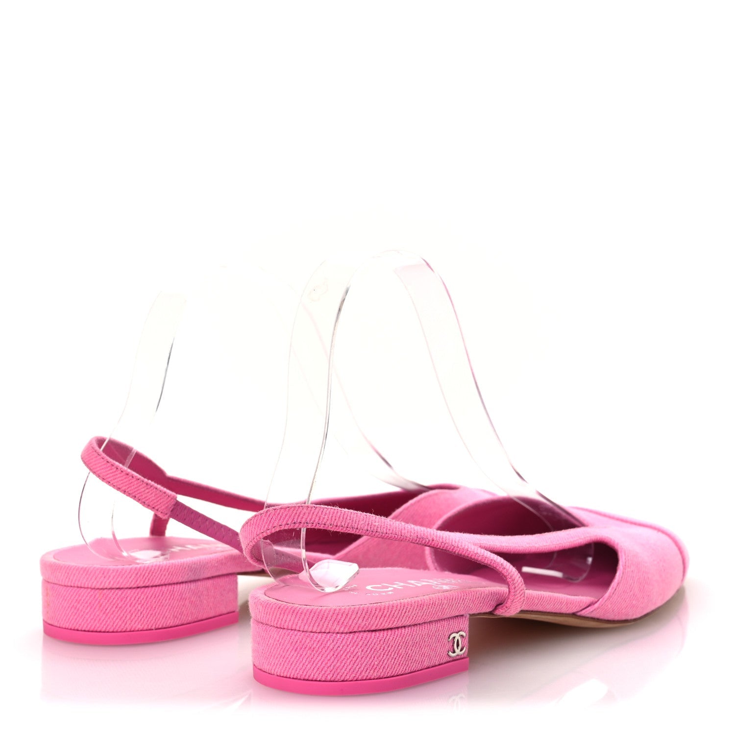 Denim Cap Toe CC Slingback Flat 40 Neon Pink