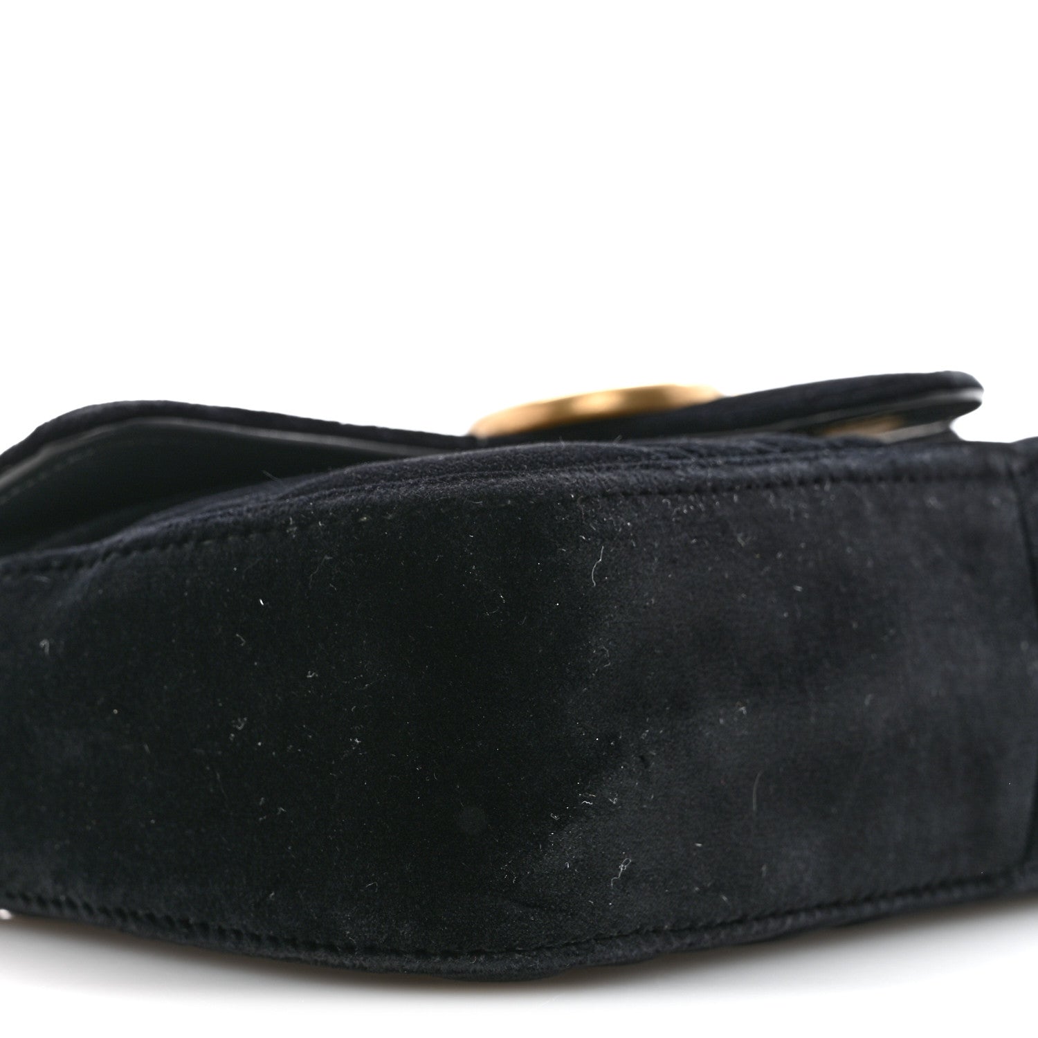 Velvet Matelasse Small GG Marmont Shoulder Bag Black