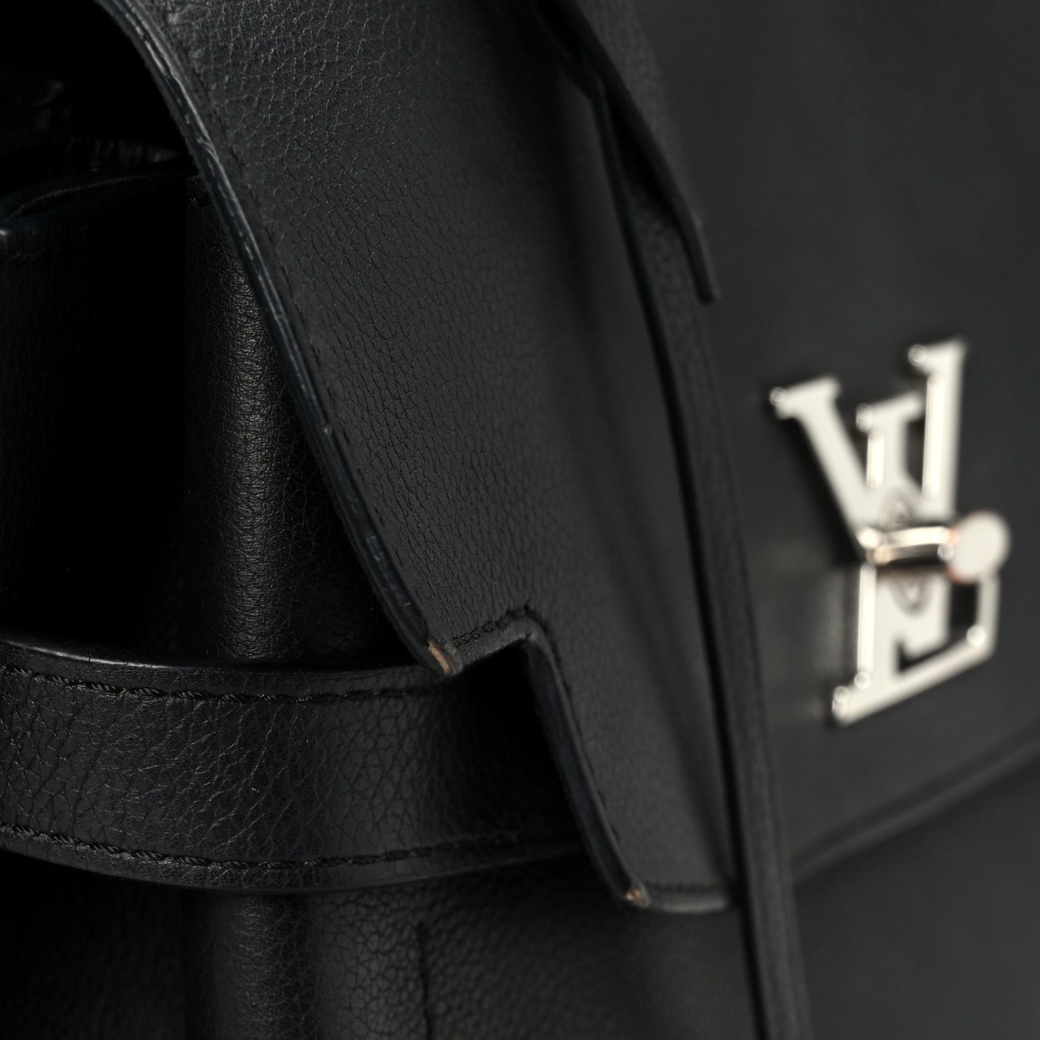 Soft Calfskin My Lockme Top Handle Black