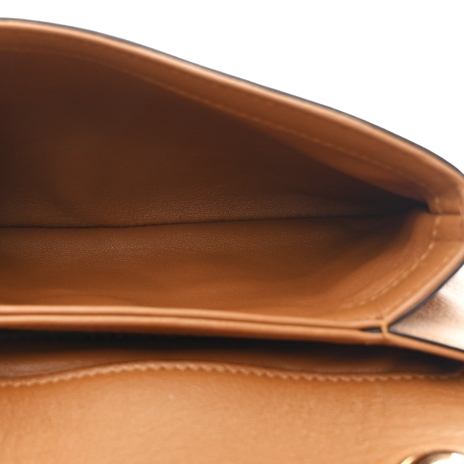 Roxy Calfskin Web Mini Blondie Shoulder Bag Cognac