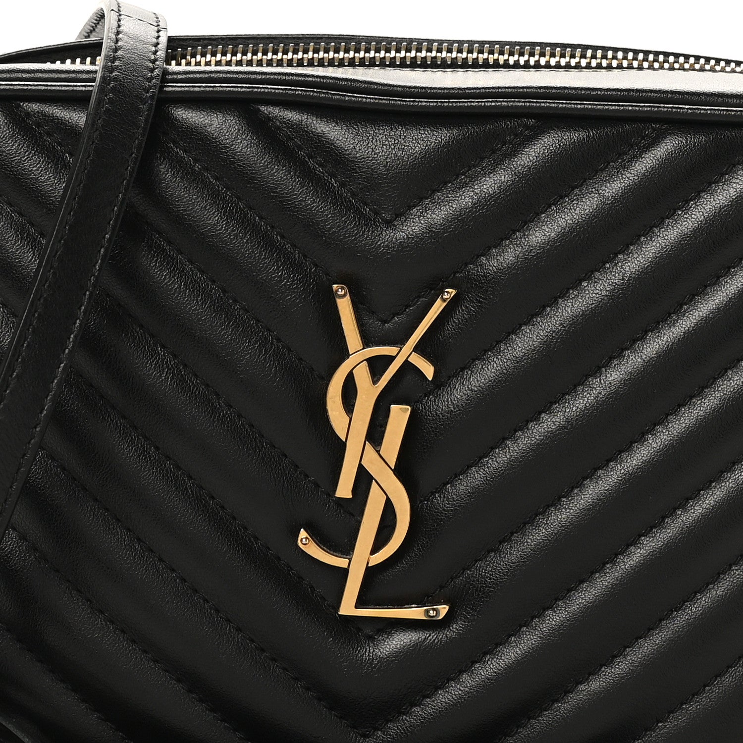Calfskin Matelasse Monogram Lou Camera Bag Black