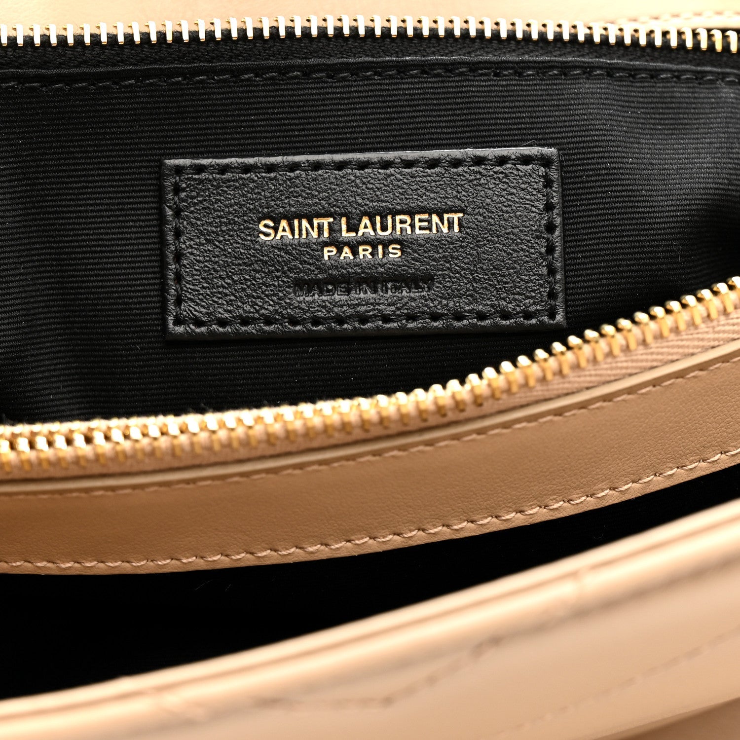 Calfskin Matelasse Large Loulou Monogram Chain Satchel Dark Beige