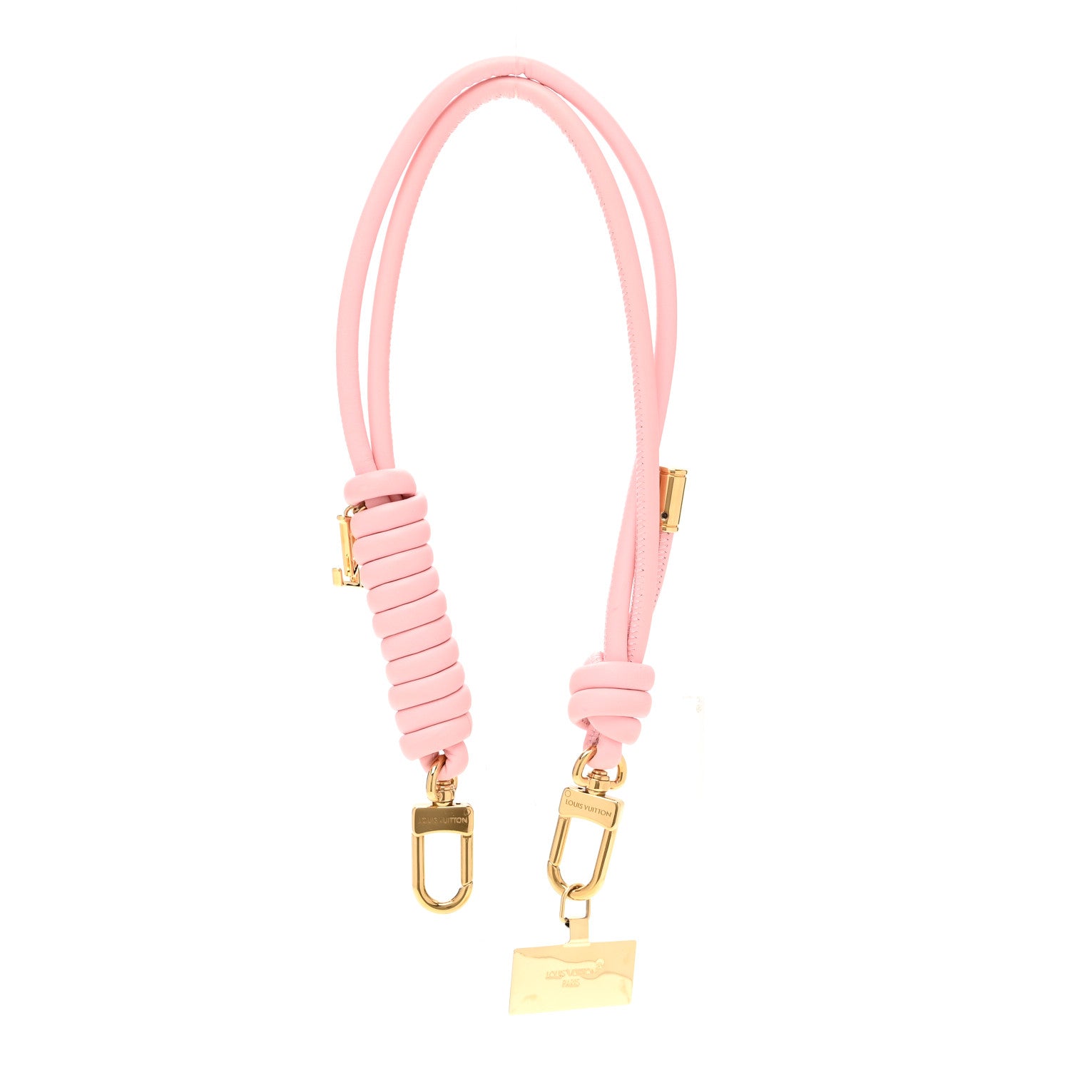 Calfskin Knot Phone Strap Pink