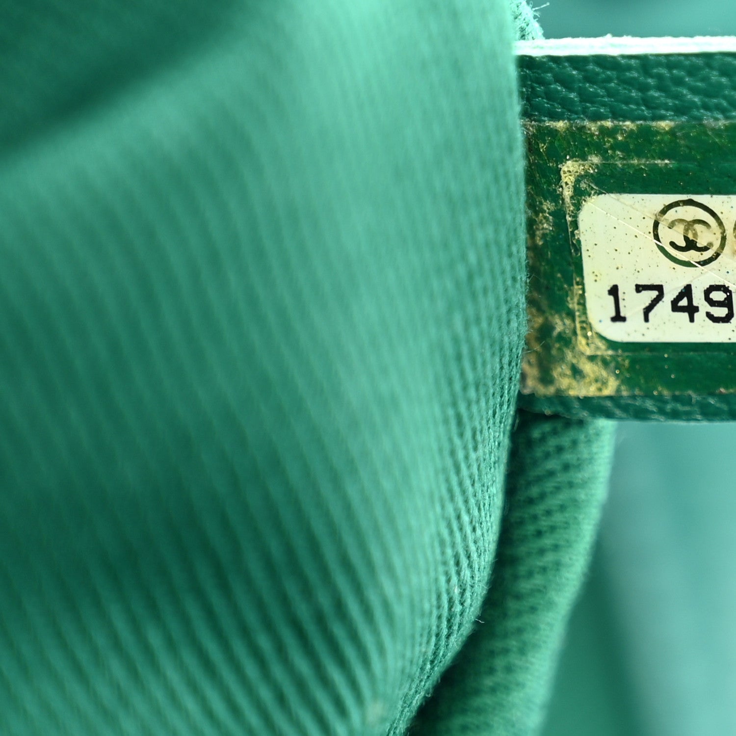 Calfskin Perforated Up In The Air Tote Green
