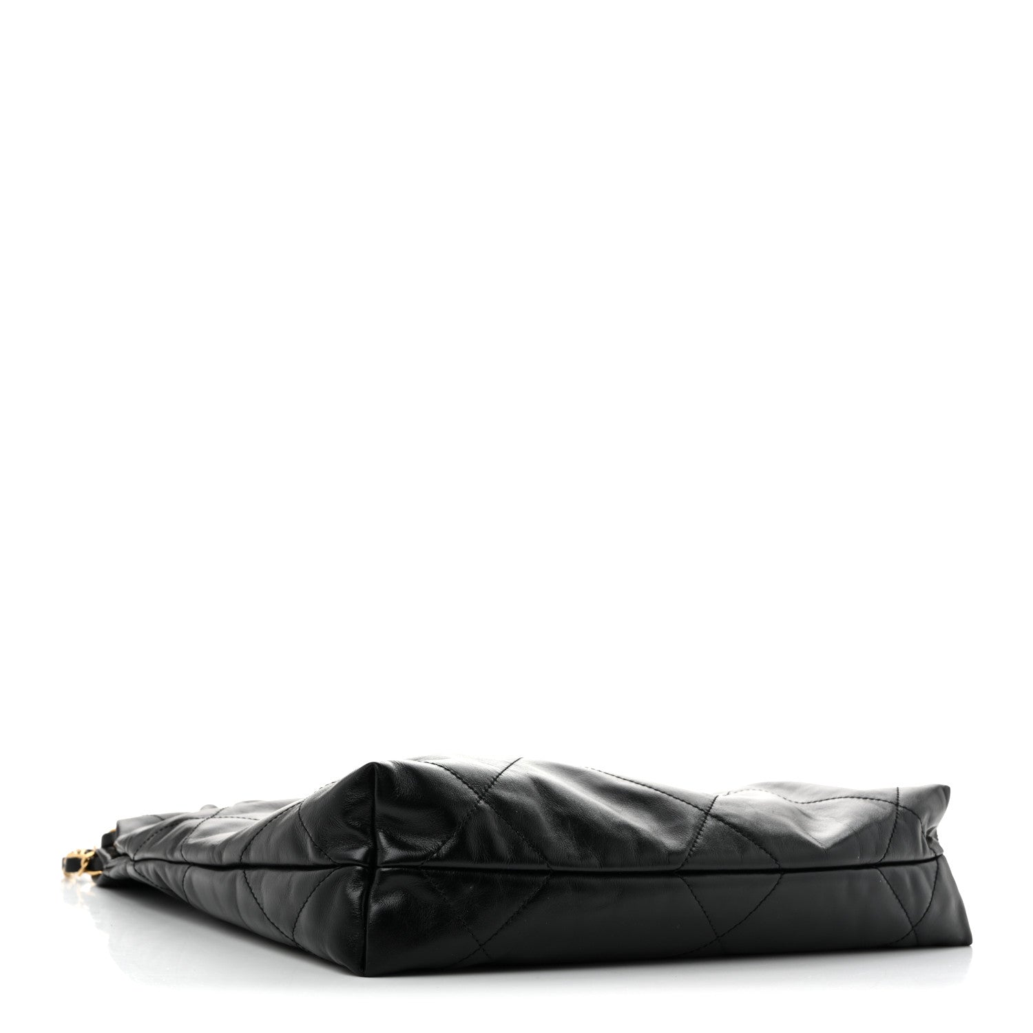 Shiny Calfskin Quilted Small Chanel 22 Black