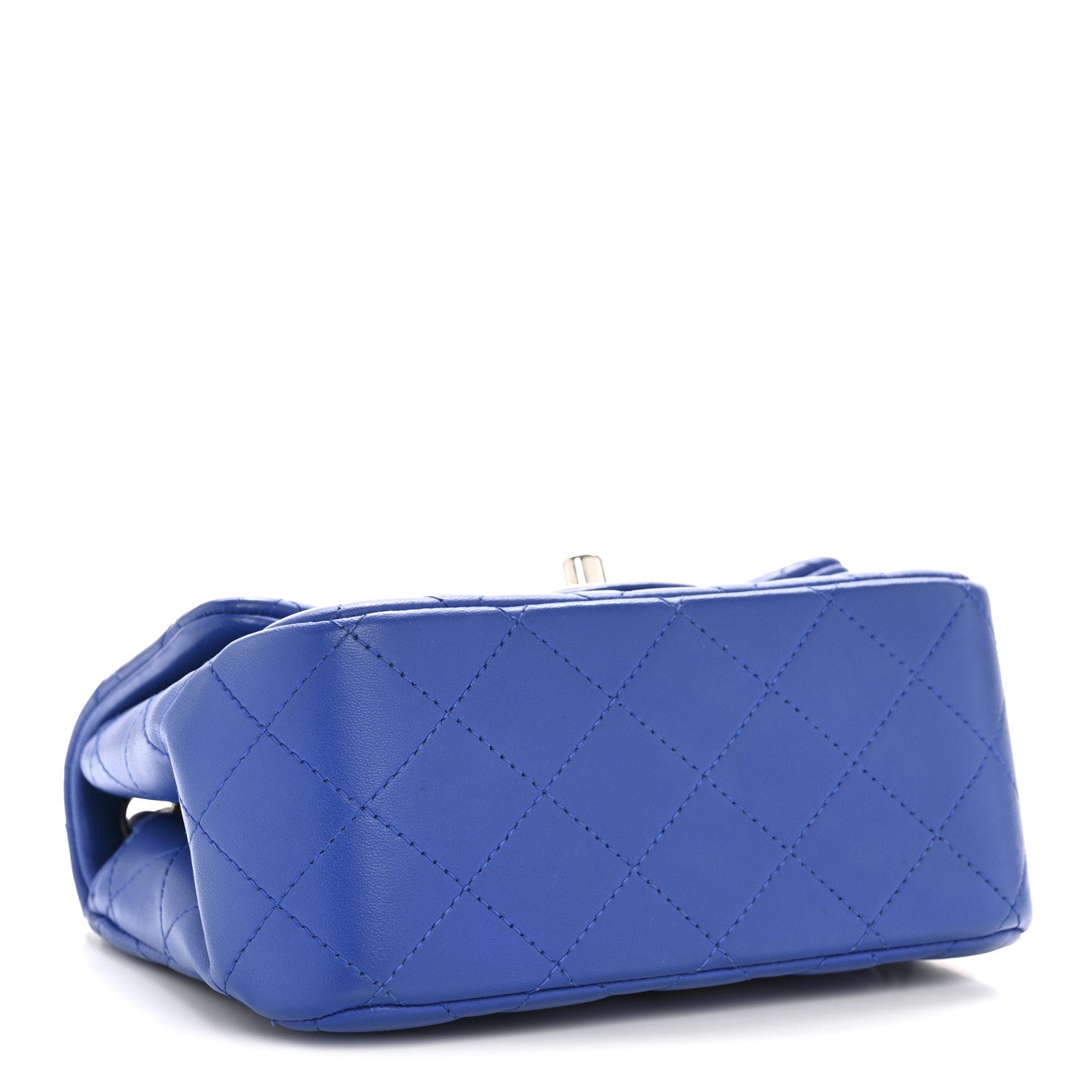 Lambskin Quilted Mini Square Flap Blue