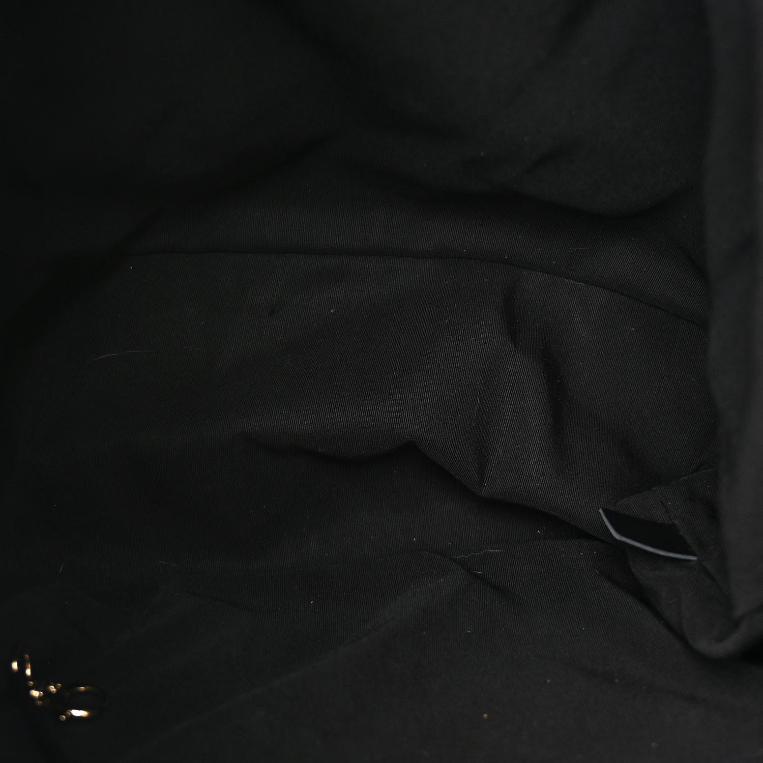 Lambskin Quilted Drawstring Backpack Black