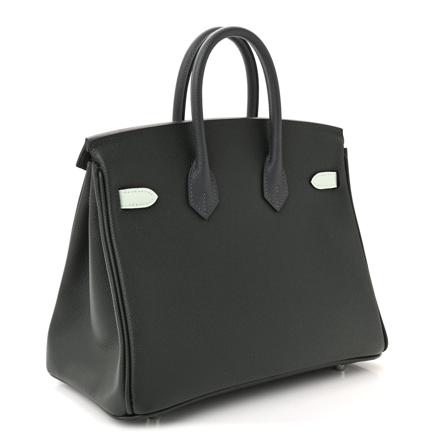 Epsom Tri-Color Birkin 25 Vert Fonce Ardoise Vert Peppermint