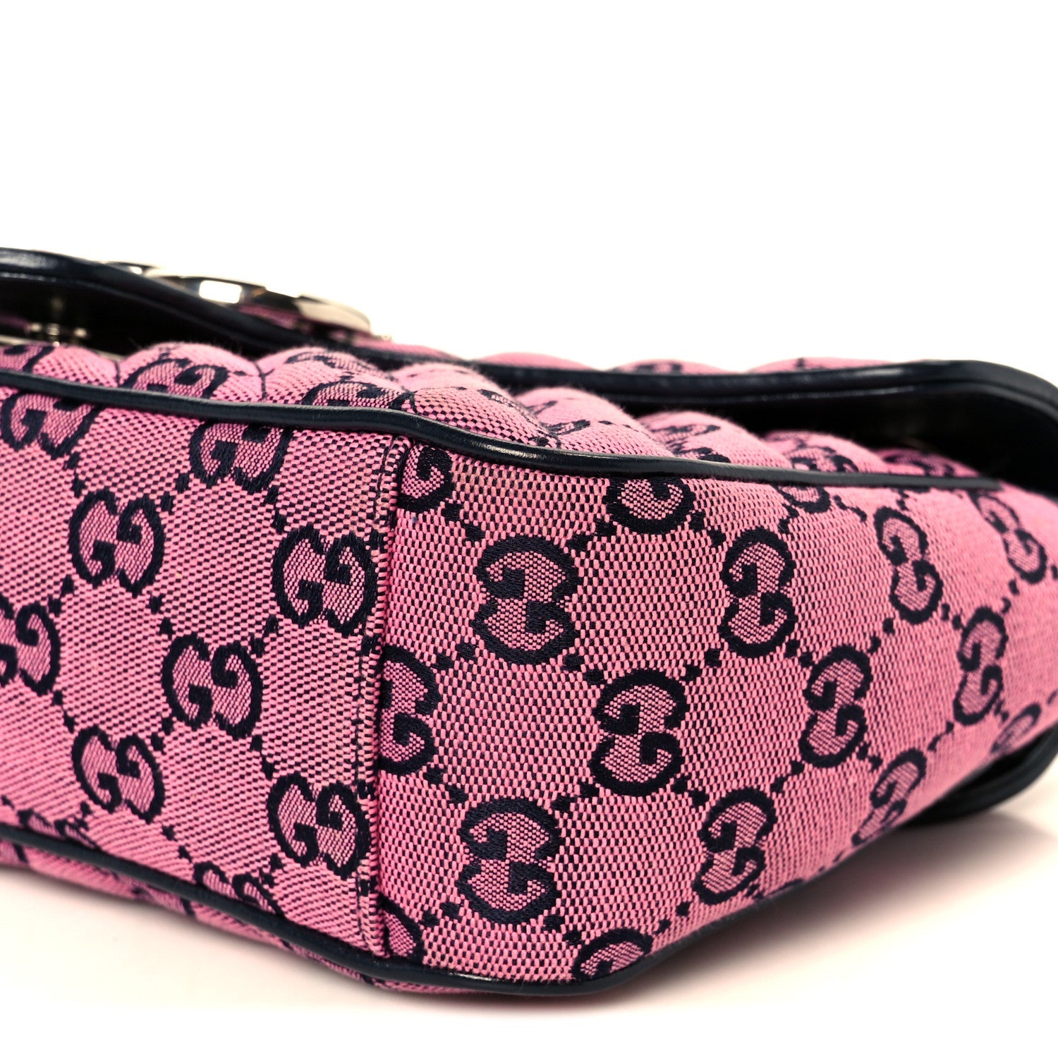 Monogram Multicolor Matelasse Diagonal Small GG Marmont Shoulder Bag Pink Blue