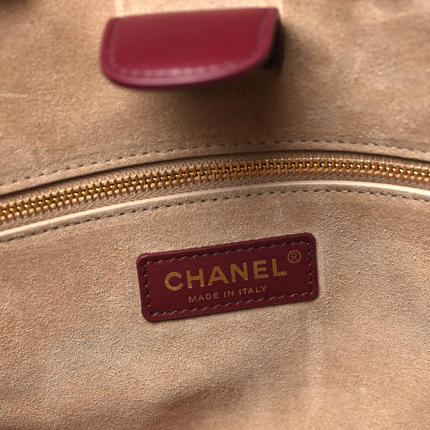 Calfskin Archetype Small Shopping Tote Dark Burgundy