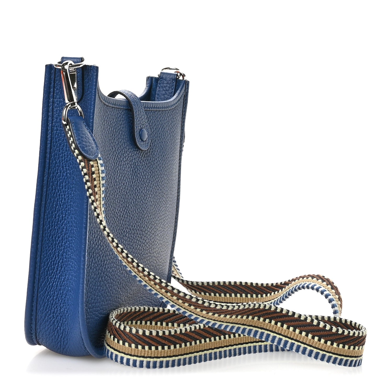 Taurillon Clemence Amazone Sangle Cavale Evelyne TPM Bleu Tie Nata Black Cacao