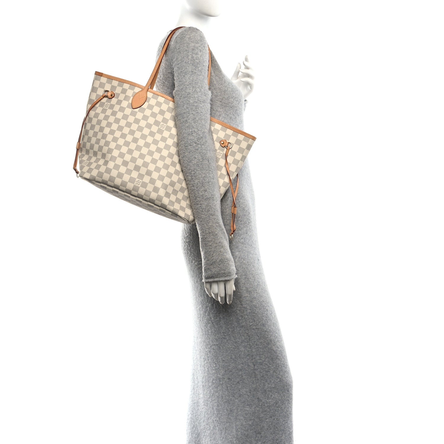 Damier Azur Neo Neverfull MM Rose Ballerine