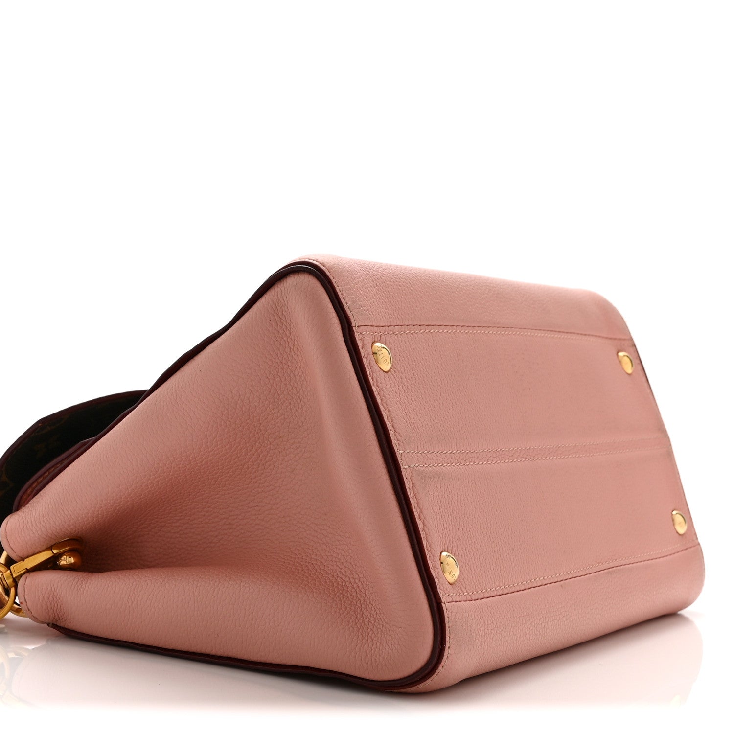 Grained Calfskin Monogram Double V Rose Poudre