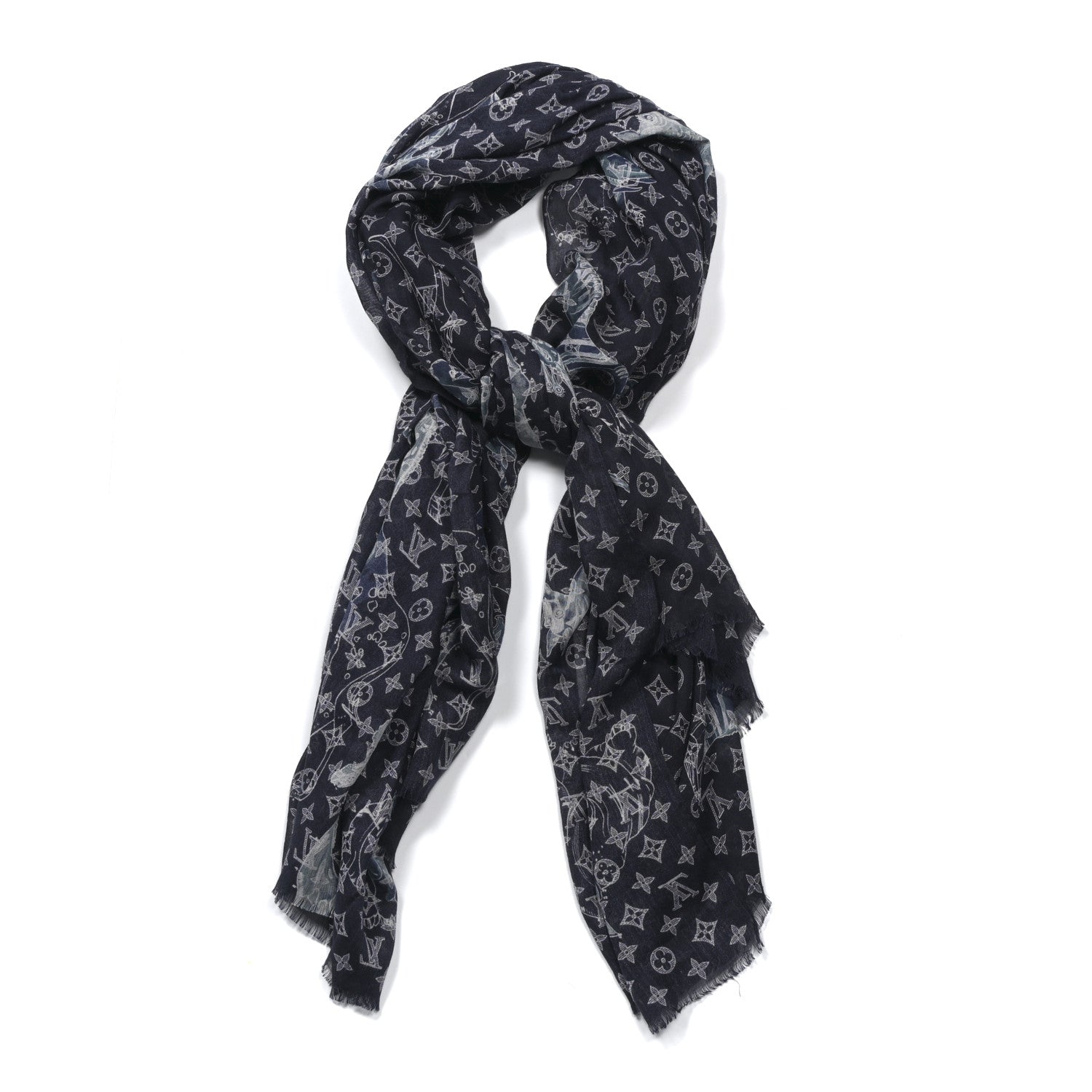 Cashmere Silk Chapman Brothers Stole Blue