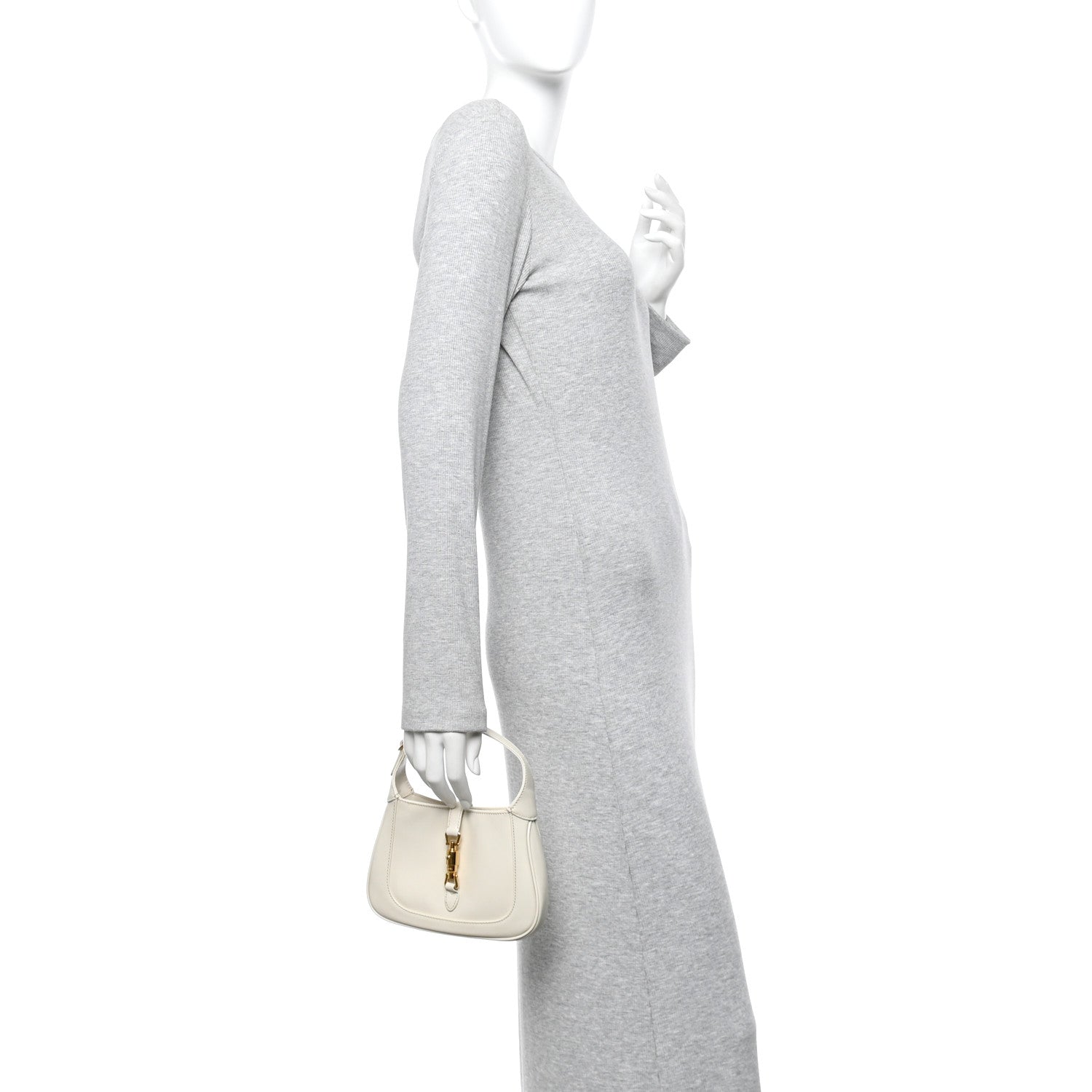 Boarded Dyana Lux Calfskin Mini Jackie 1961 Hobo Mystic White