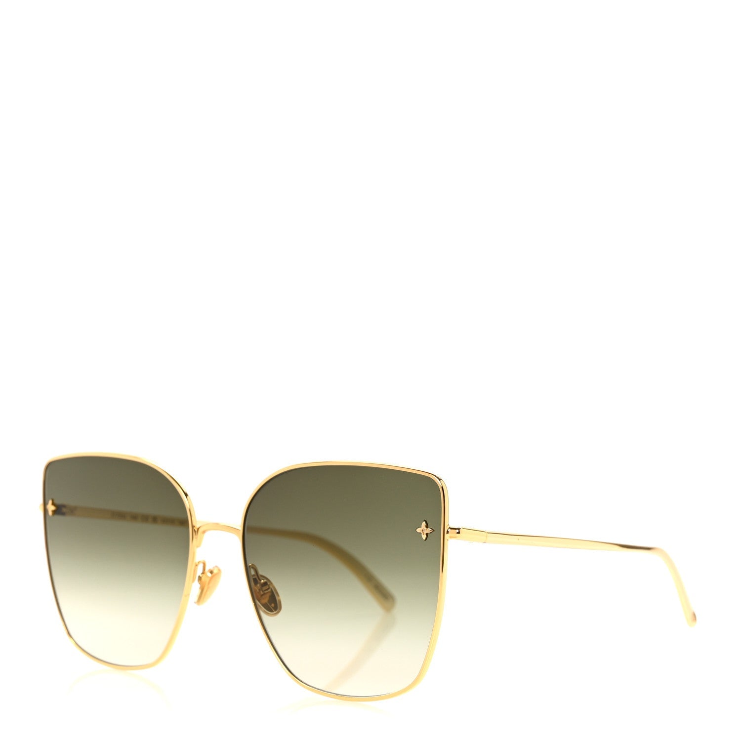 Metal LV Charm Cat Eye Sunglasses Z1720U Gold