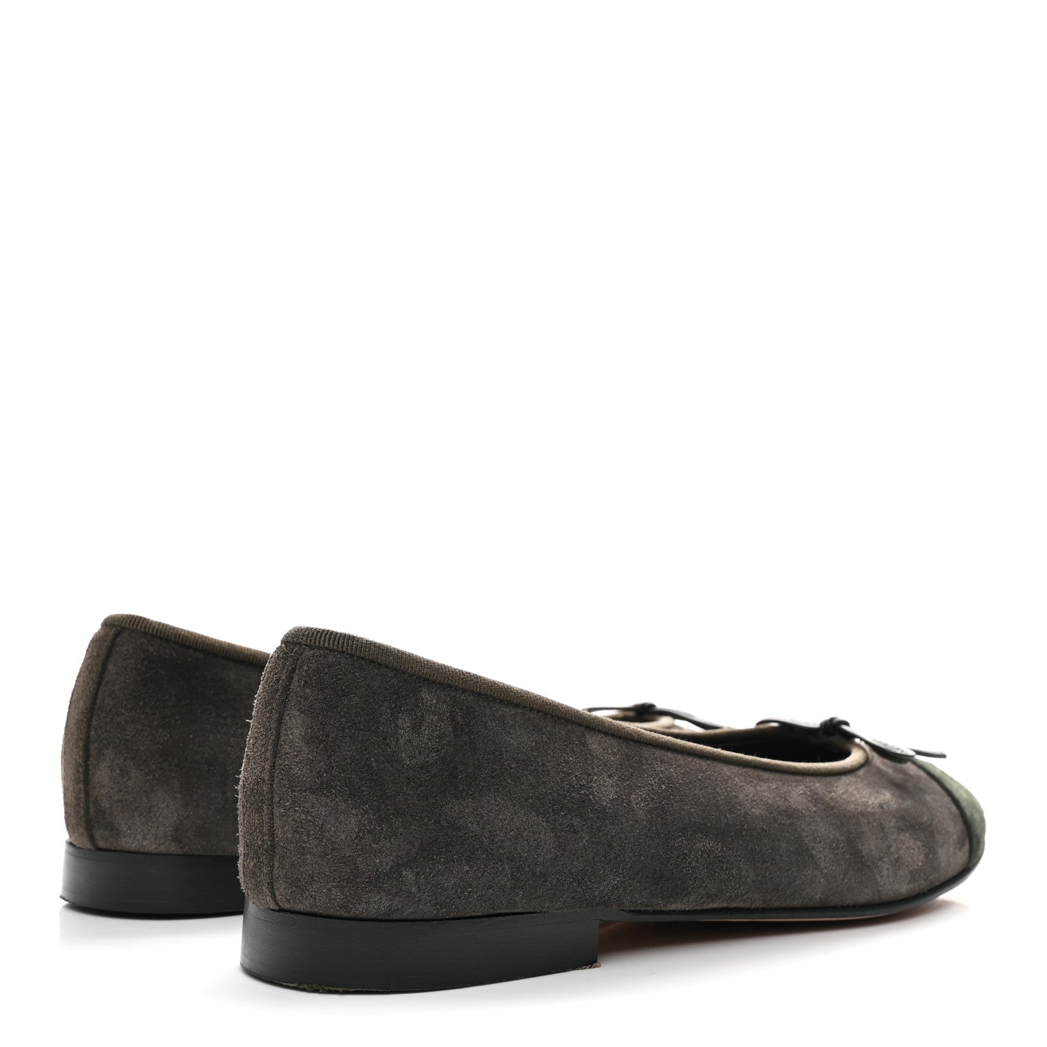 Suede Cap Toe CC Ballerina Flats 41 Grey Green