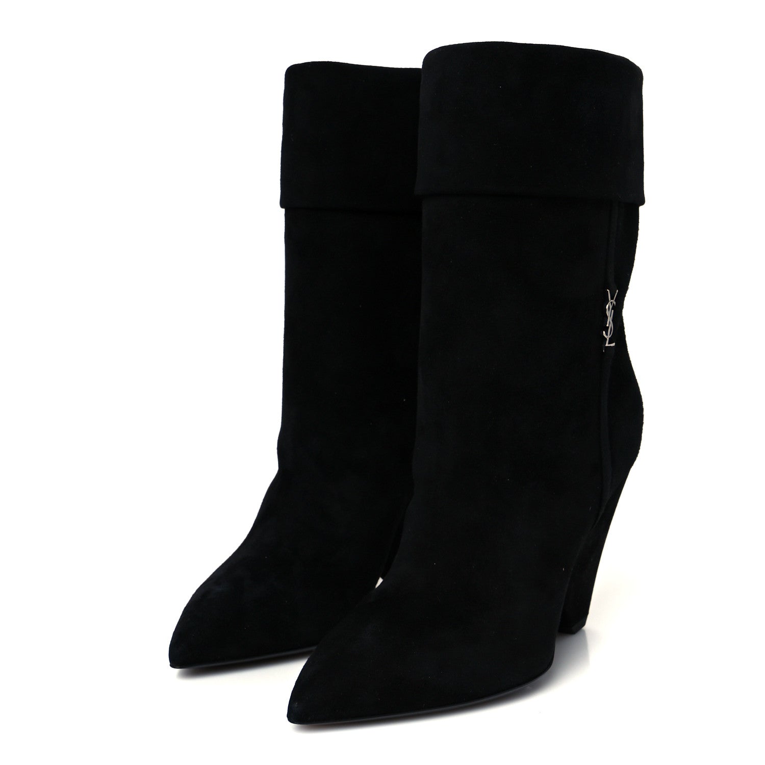 Kid Scamosciato Niki 85 Wedge Booties 36 Black