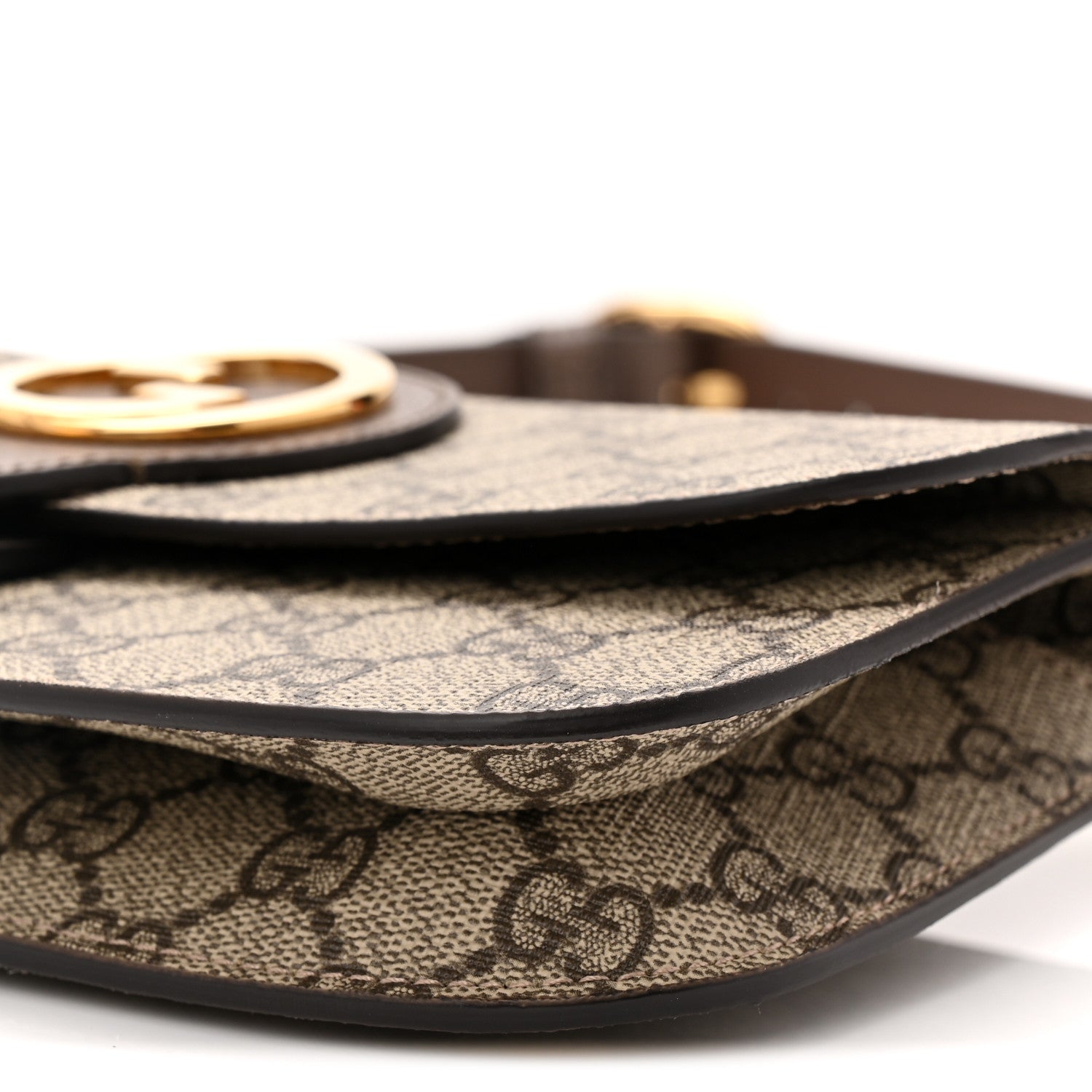 GG Supreme Monogram Textured Dollar Calfskin Blondie Belt Bag Beige Ebony New Acero