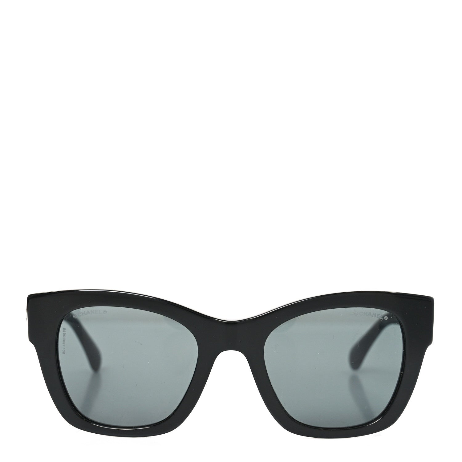 Acetate Square CC Heart Sunglasses 5478 Black
