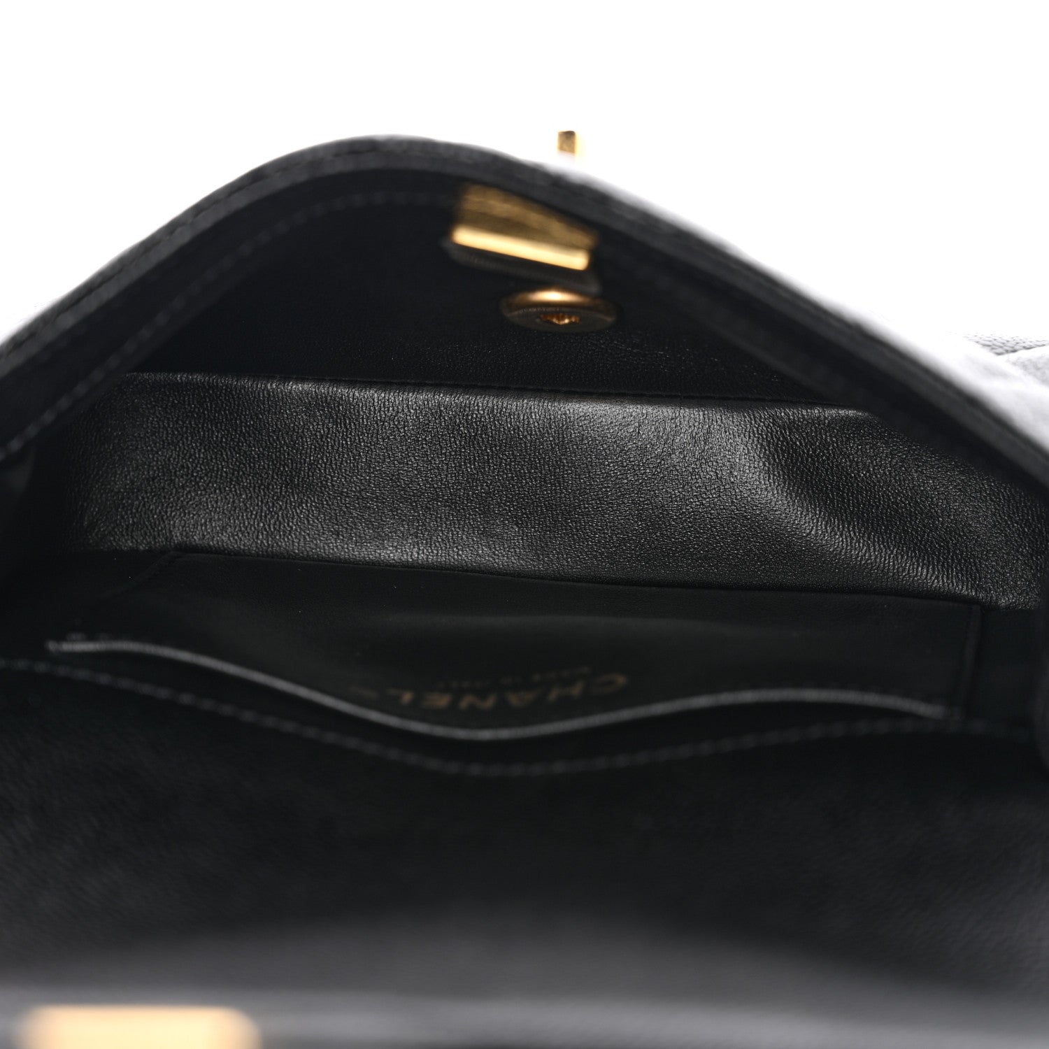 Caviar Quilted Mini Sweetheart Rectangular Flap Black