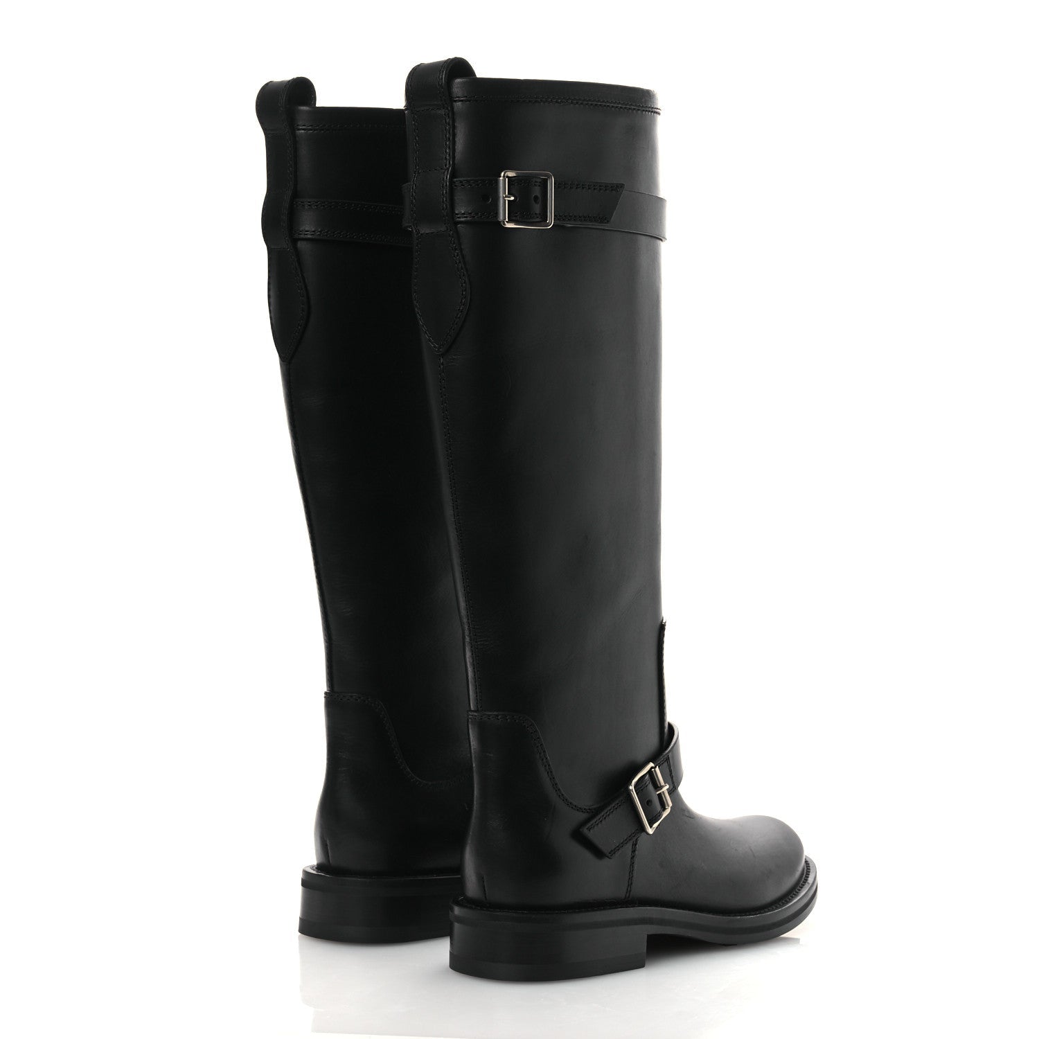 Smooth Calfskin River Boots 38 Black